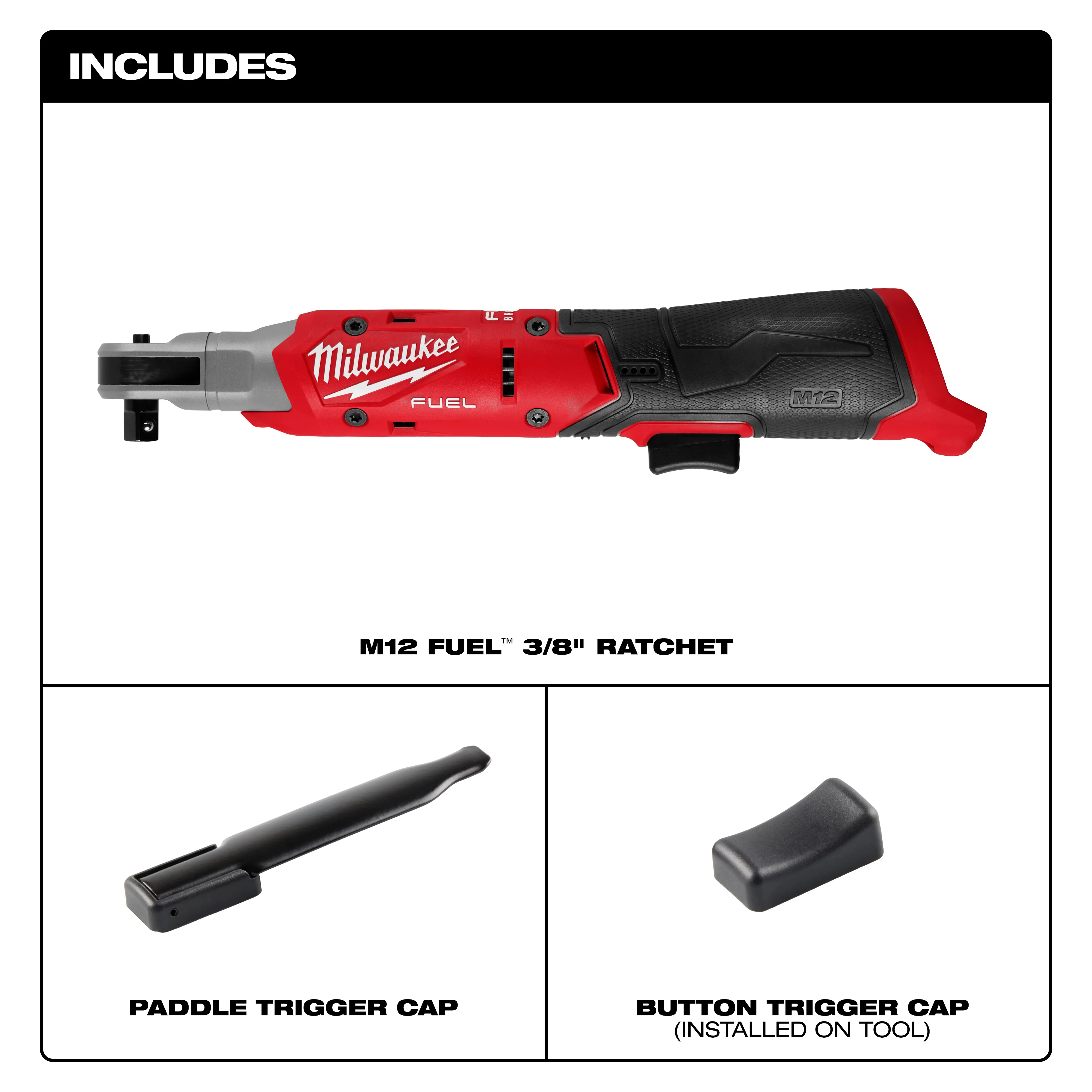 Milwaukee M12 FUEL 3/8" Ratchet - Tool Only - Image 5