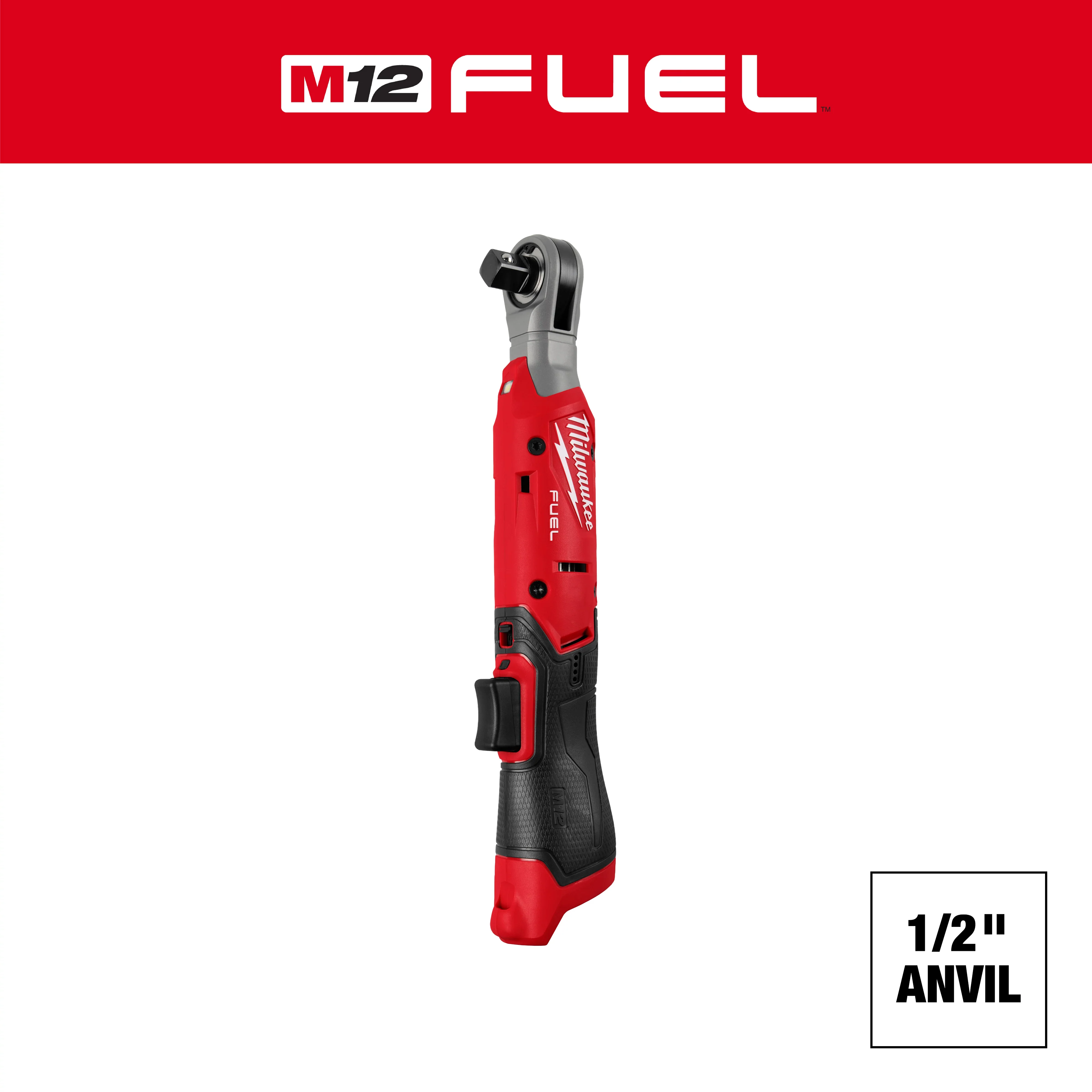 Milwaukee M12 FUEL 1/2" Ratchet - Tool Only - Image 2