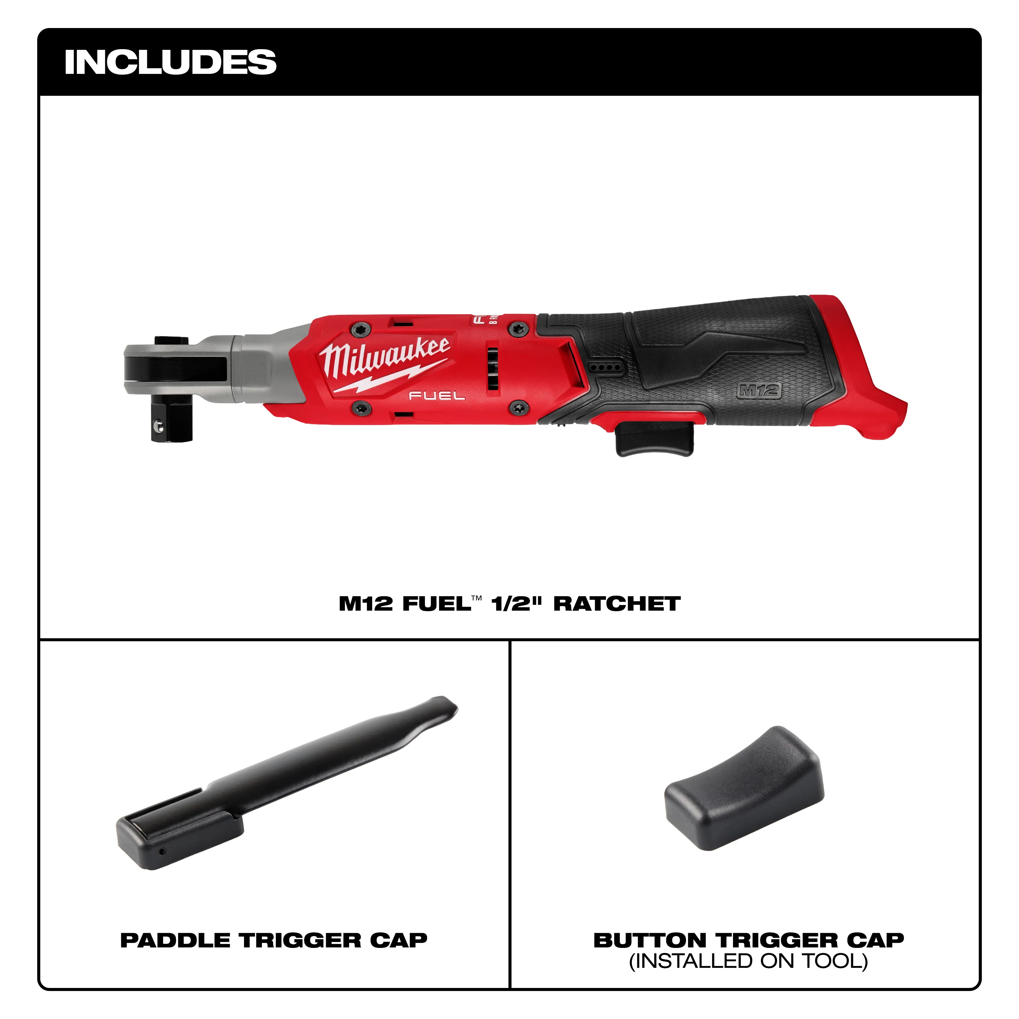 Milwaukee M12 FUEL 1/2" Ratchet - Tool Only - Image 5