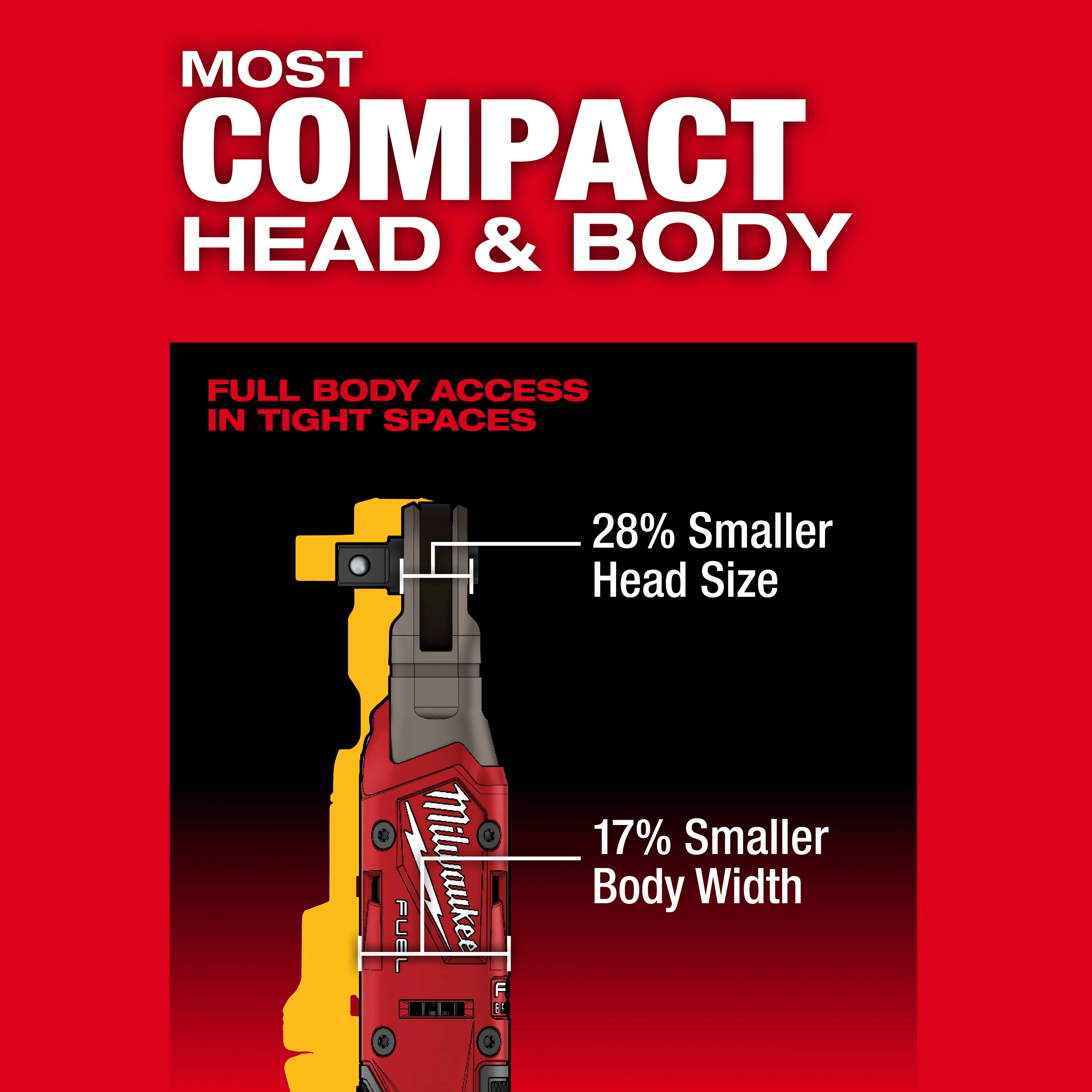 Milwaukee M12 FUEL 1/2" Ratchet - Tool Only - Image 7