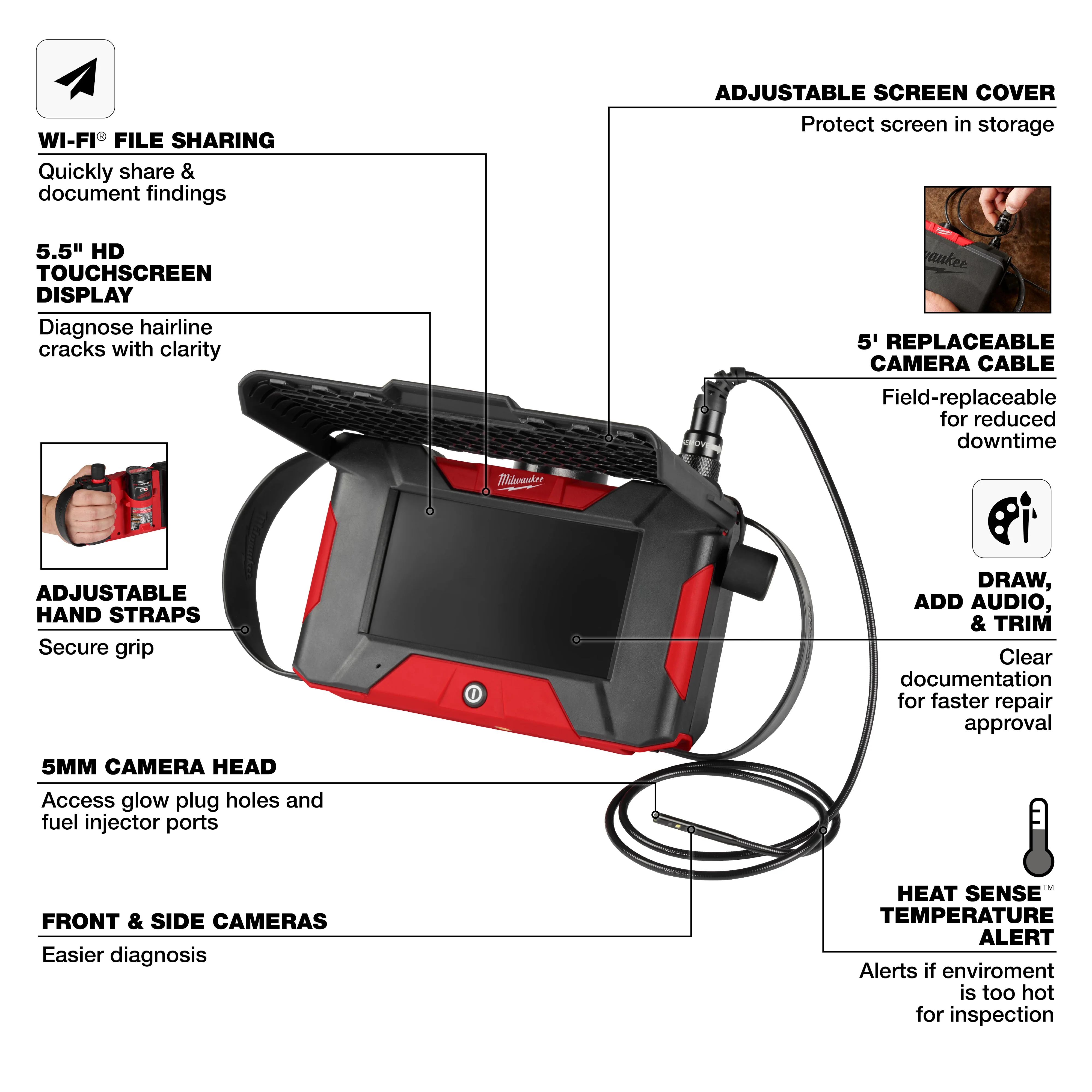 Milwaukee M12 Auto Shop Borescope w/ Wi-Fi File Sharing - Image 6