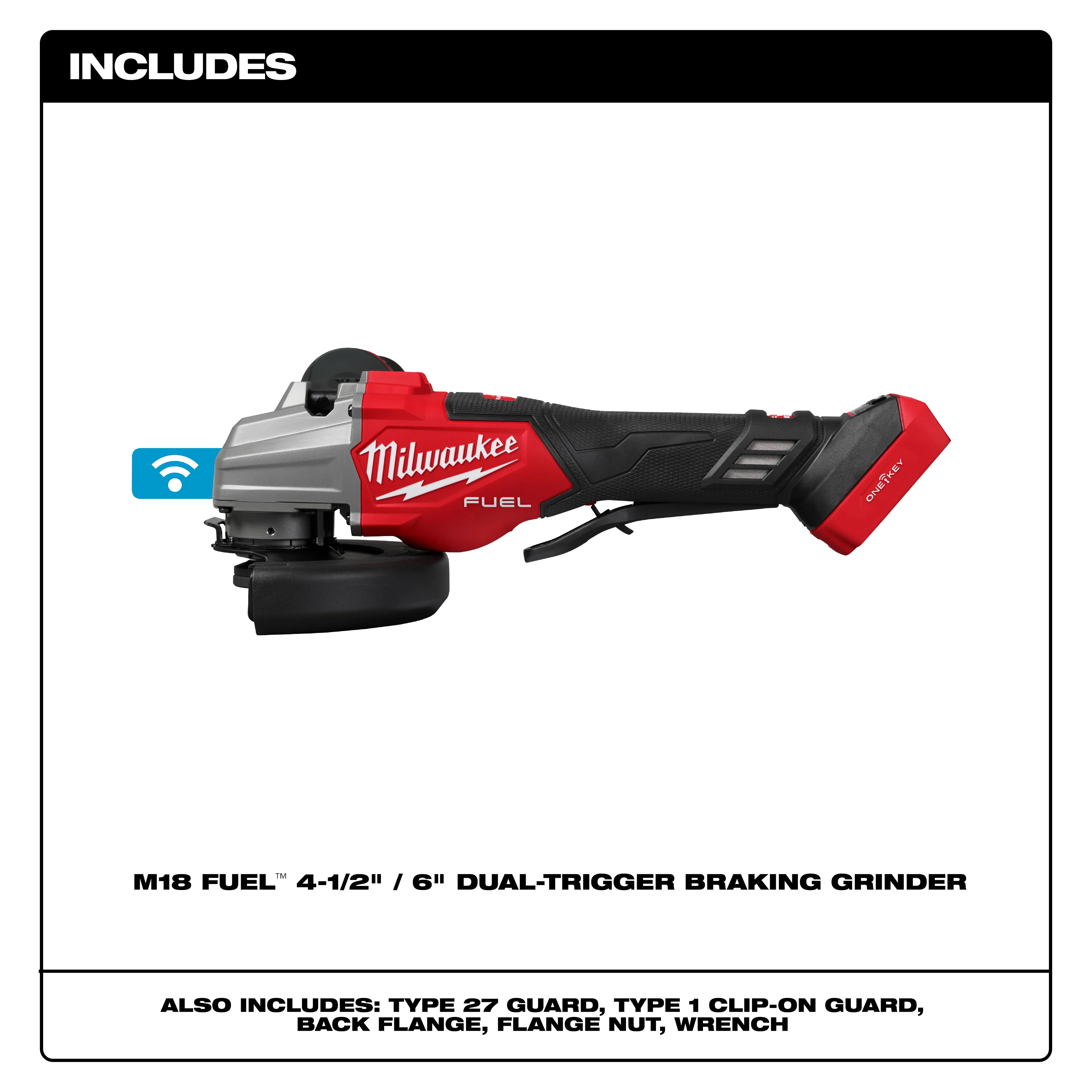 Milwaukee M18 FUEL 4-1/2" - 6" Dual Trigger Braking Grinder w/ Paddle Switch & ONE KEY - Image 4