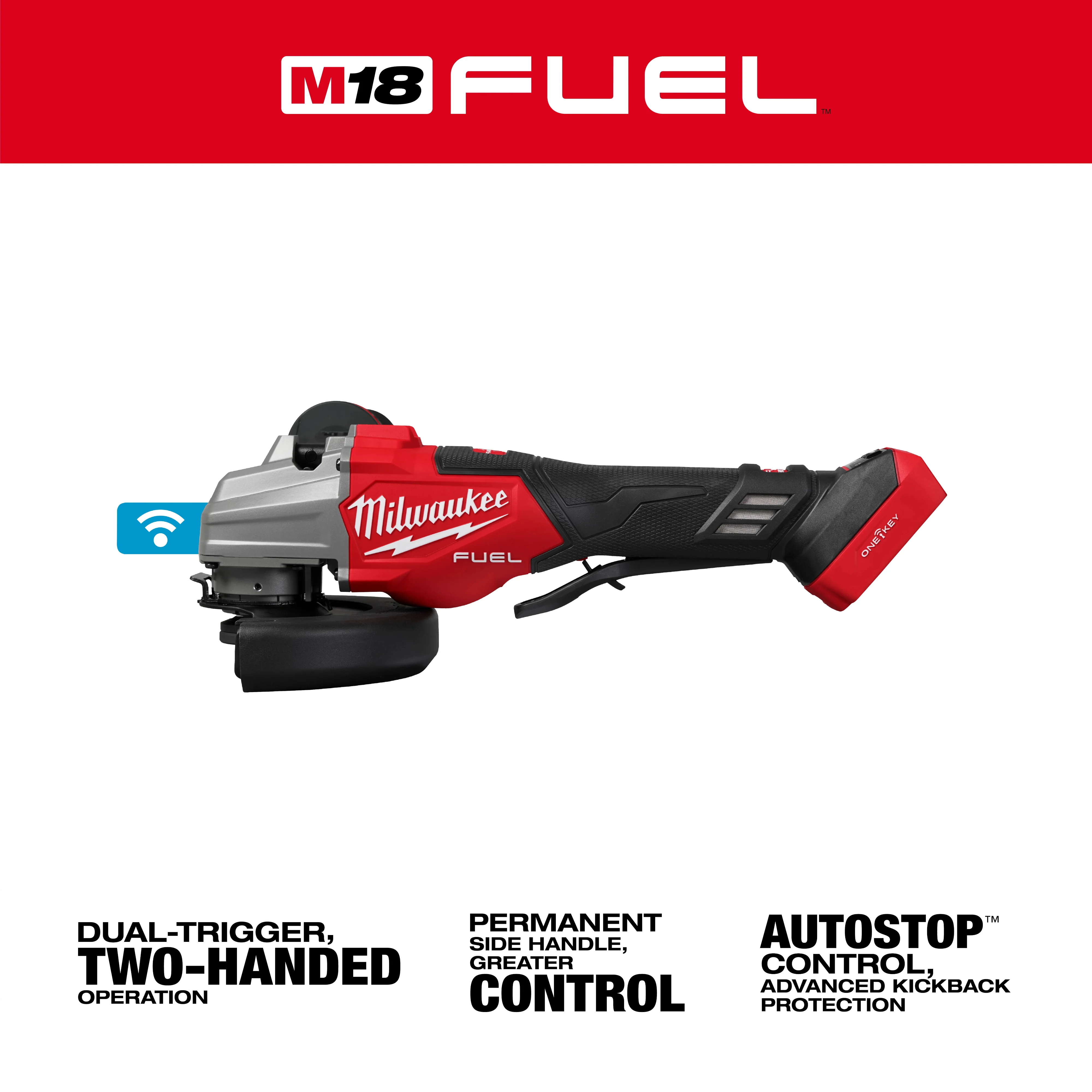 Milwaukee M18 FUEL 4-1/2" - 6" Dual Trigger Braking Grinder w/ Paddle Switch & ONE KEY - Image 6