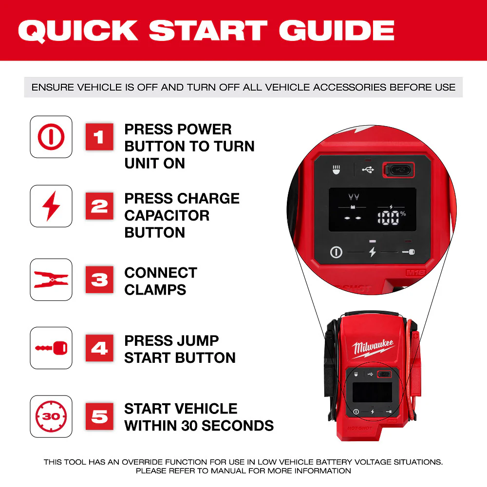 Milwaukee M18 HOTSHOT Jump Starter - Image 17