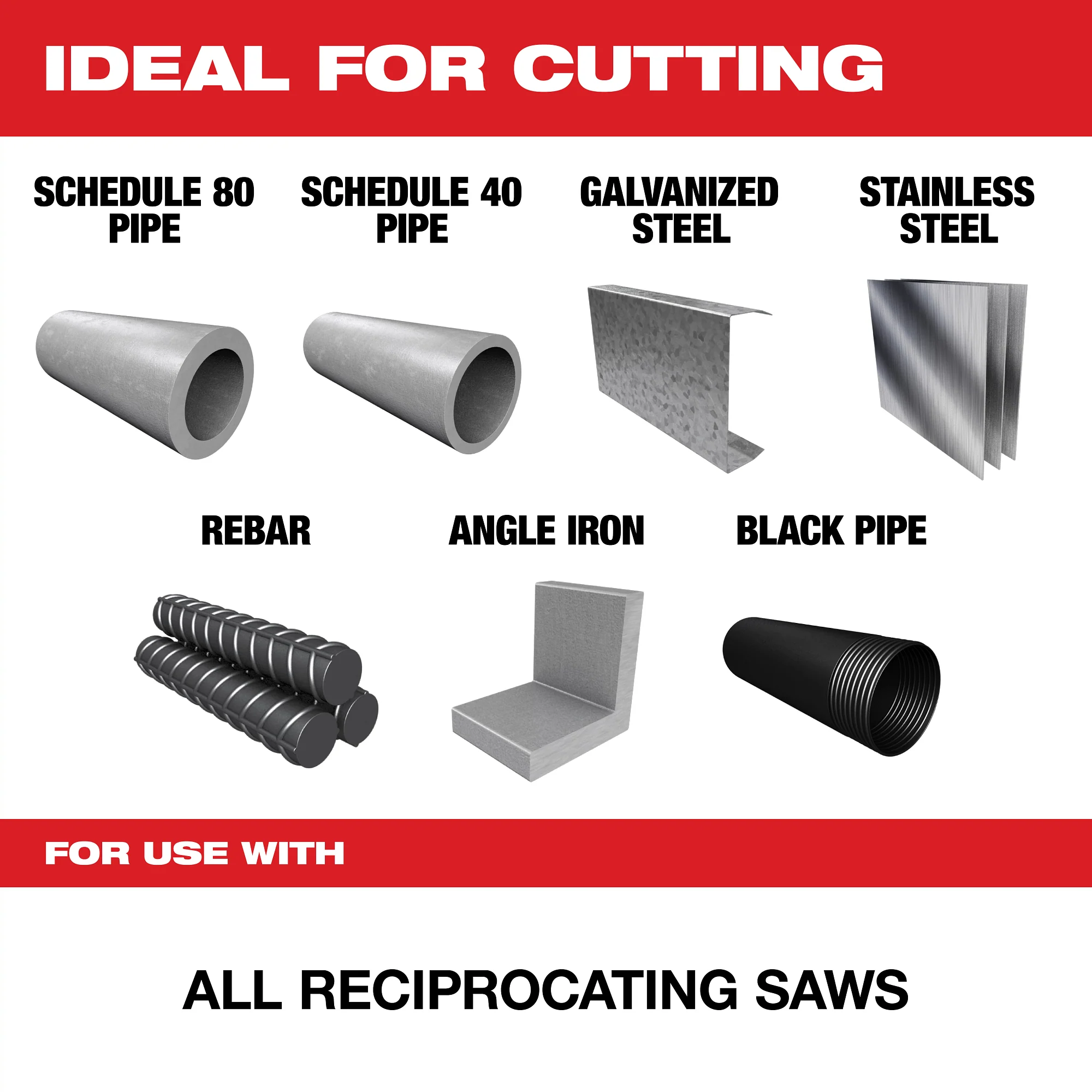 Milwaukee 12" 8 TPI TORCH w/ Carbide Teeth for Thick Metal SAWZALL Blade - Image 2