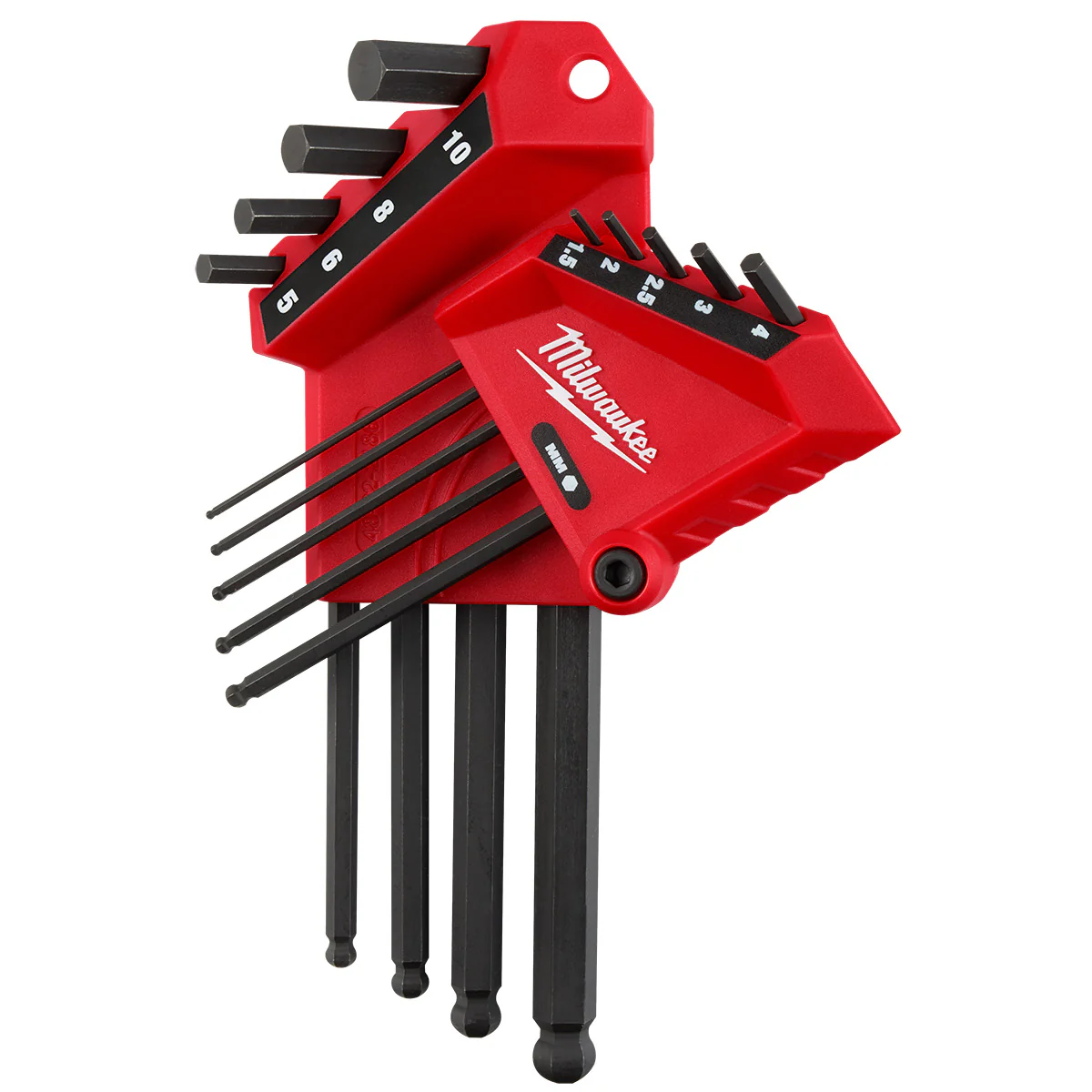 Milwaukee 9-Key Ball End L-Style Hex Key Set - Metric - Image 3