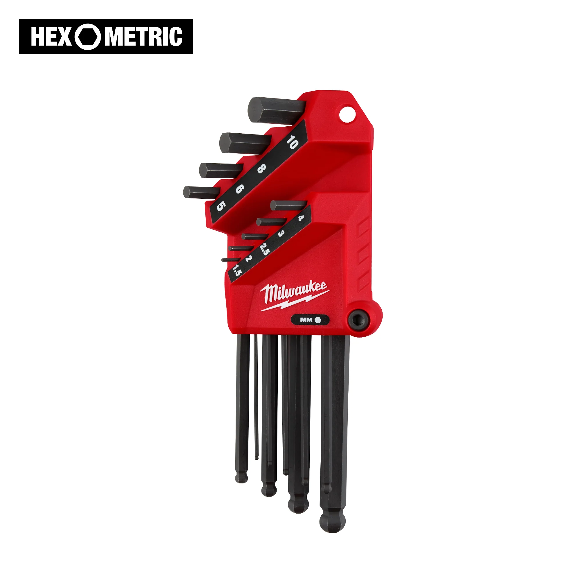 Milwaukee 9-Key Ball End L-Style Hex Key Set - Metric - Image 6