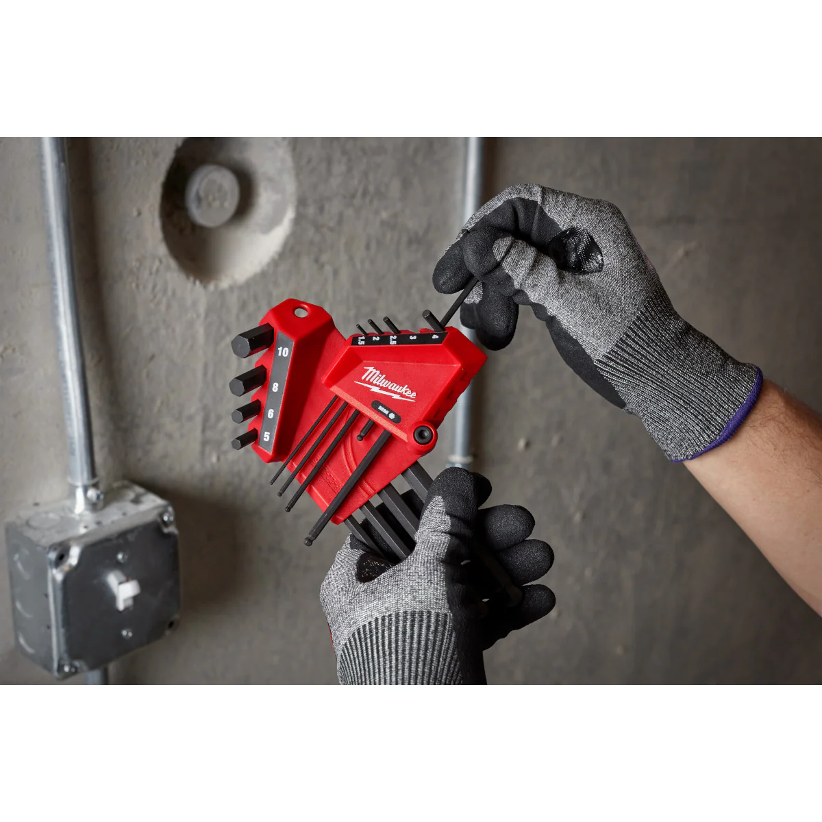 Milwaukee 9-Key Ball End L-Style Hex Key Set - Metric - Image 9