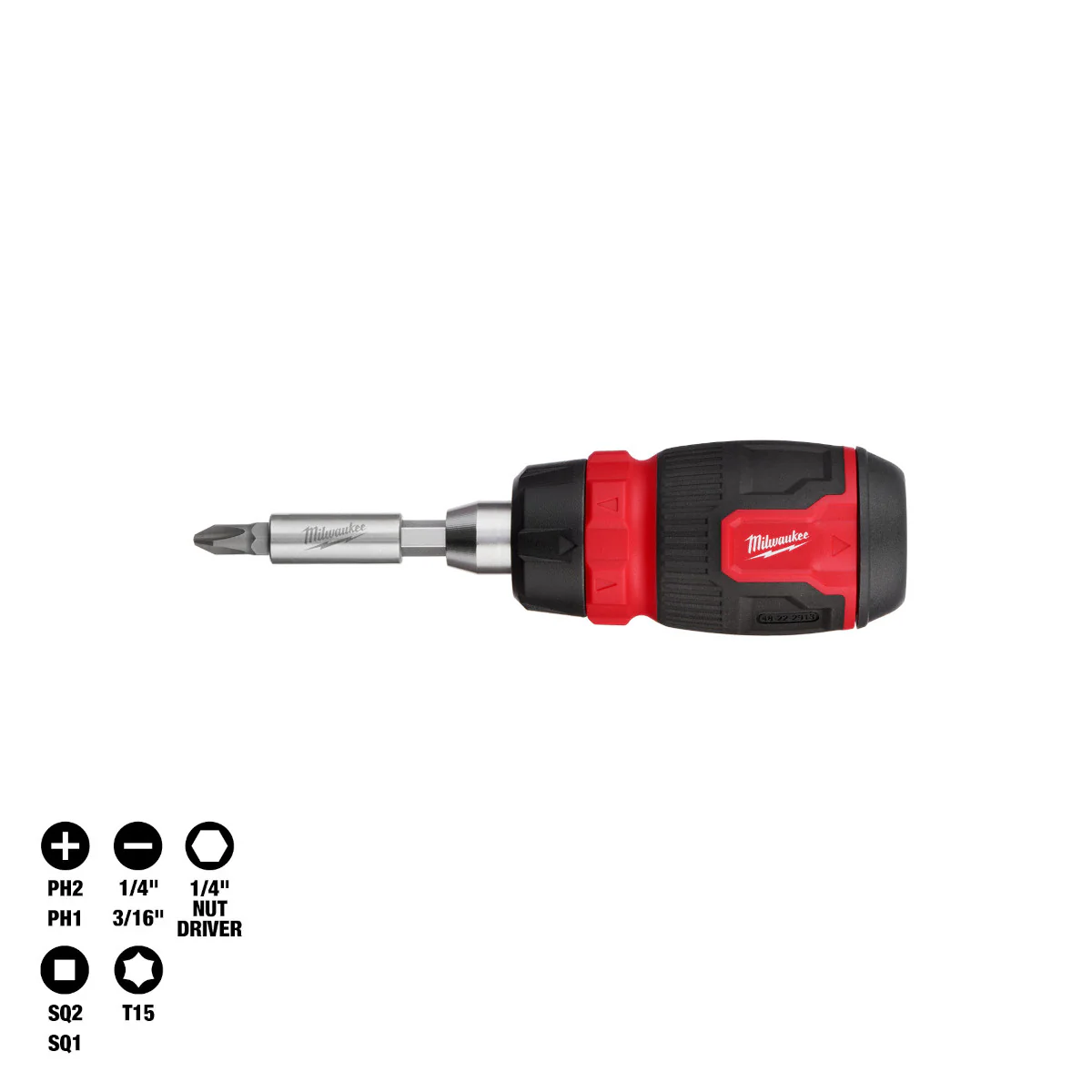 Milwaukee 8-in-1 Ratcheting Compact Multi-Bit Screwdriver - Image 3