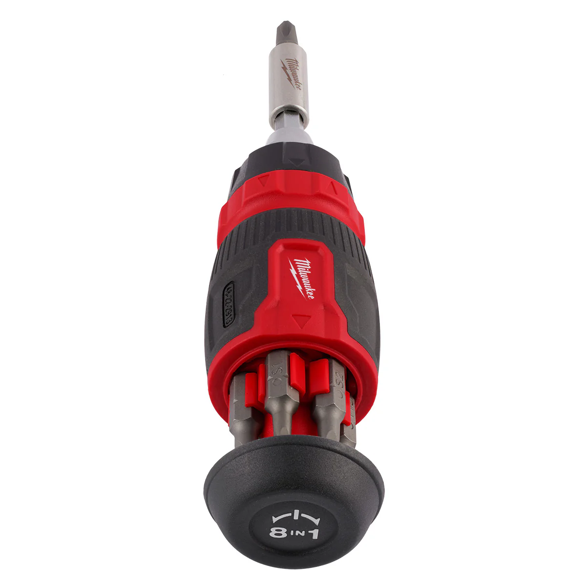 Milwaukee 8-in-1 Ratcheting Compact Multi-Bit Screwdriver - Image 4