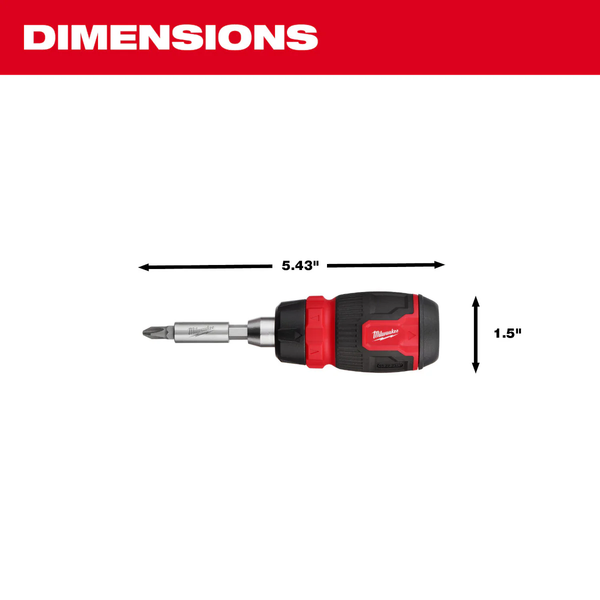 Milwaukee 8-in-1 Ratcheting Compact Multi-Bit Screwdriver - Image 8
