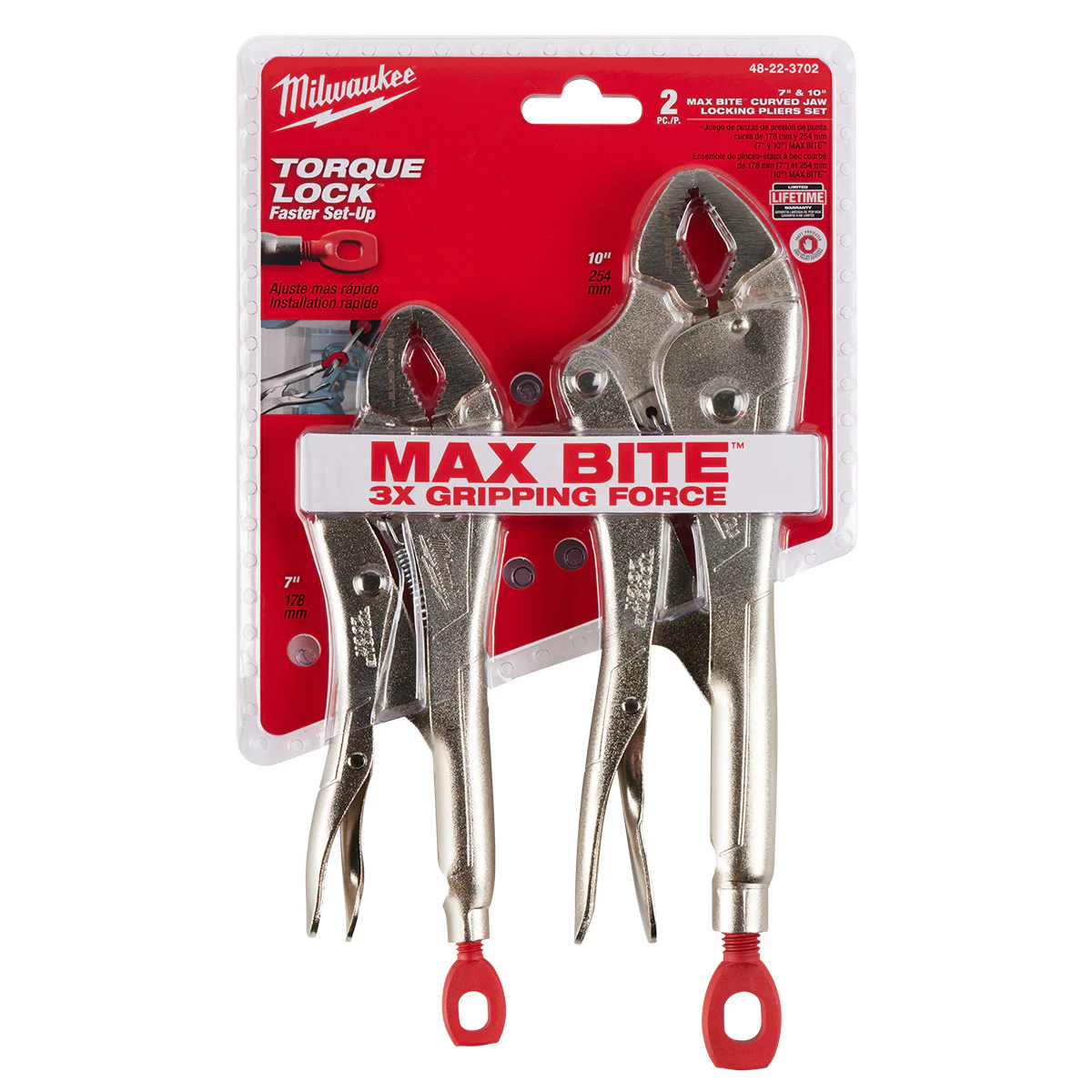 Milwaukee 2 pc. 7" & 10" TORQUE LOCK MAXBITE Locking Pliers Set - Image 3