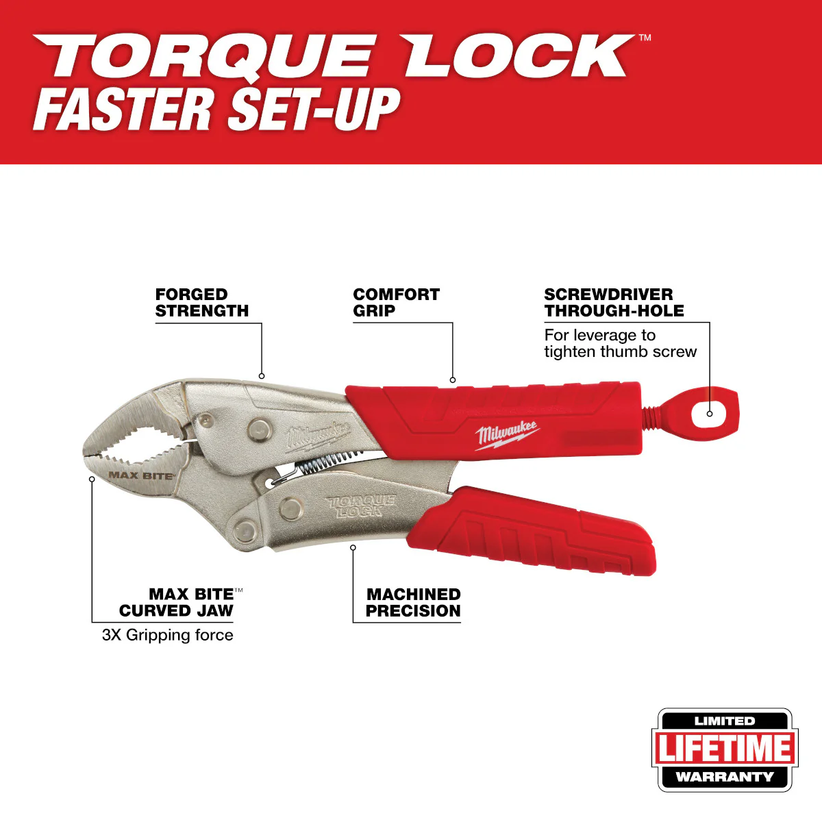 Milwaukee 2 pc. 7" & 10" TORQUE LOCK MAXBITE Locking Pliers Set - Image 4