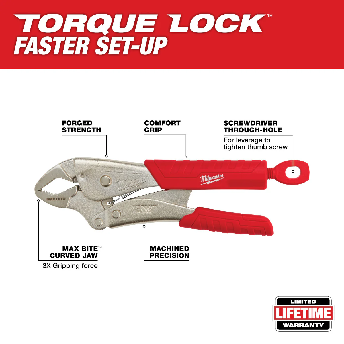 Milwaukee 2 pc. 7" & 10" TORQUE LOCK MAXBITE Locking Pliers Set - Image 5