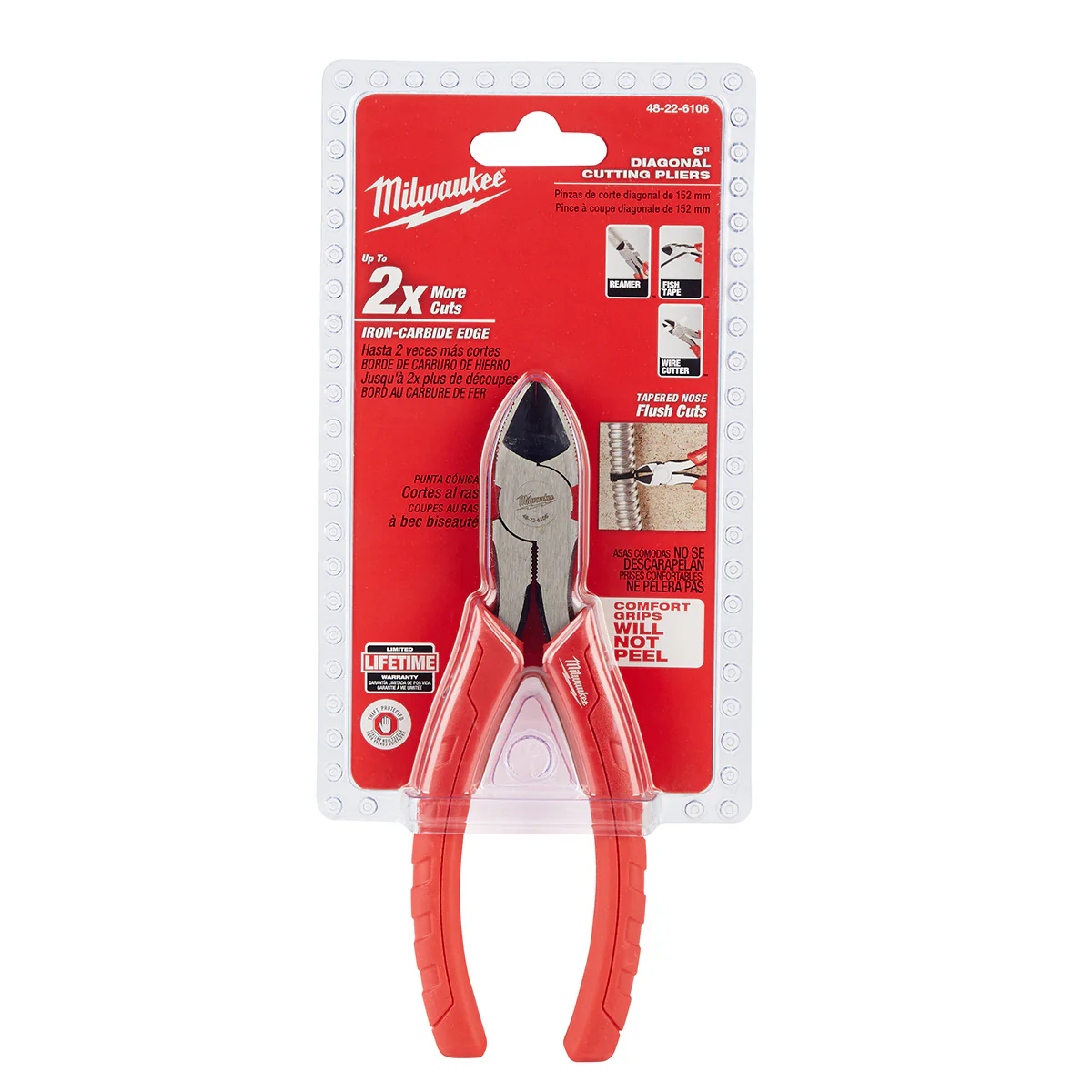 Milwaukee 6" Comfort Grip Diagonal Cutting Pliers - Image 5