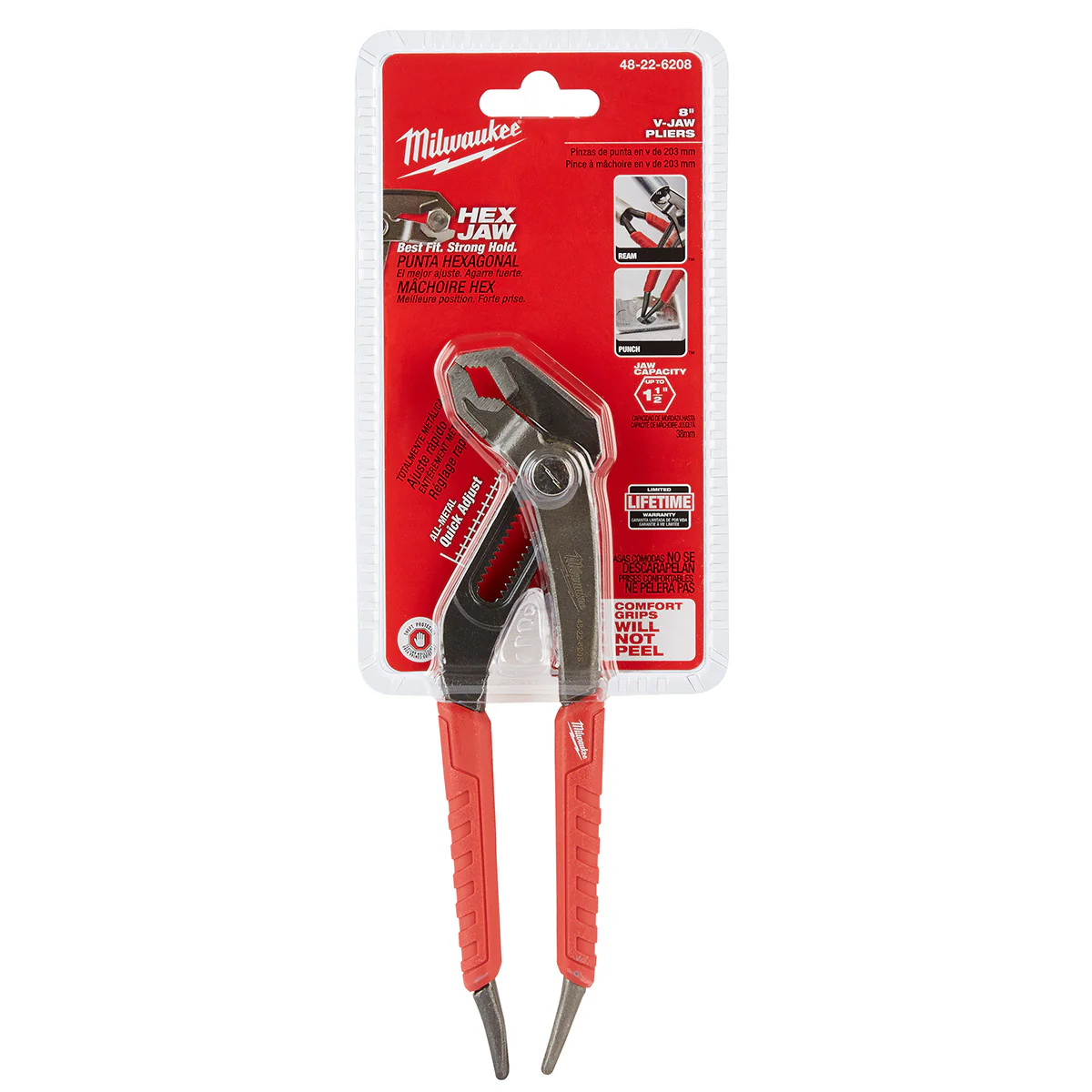 Milwaukee 8" Comfort Grip Hex-Jaw Pliers - Image 2