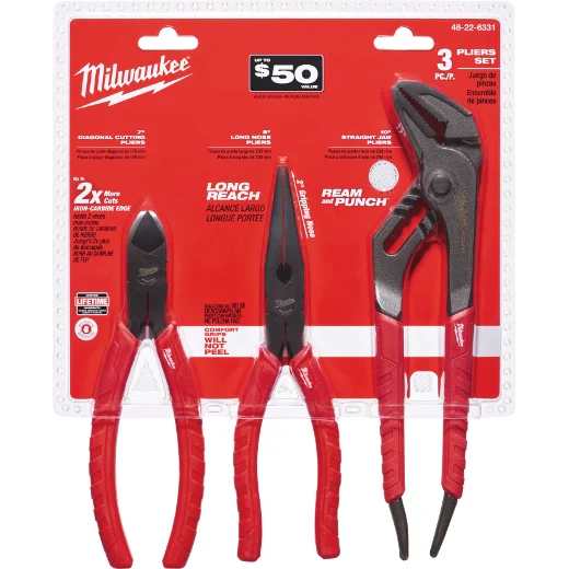 Milwaukee 3 pc. Comfort Grip Pliers