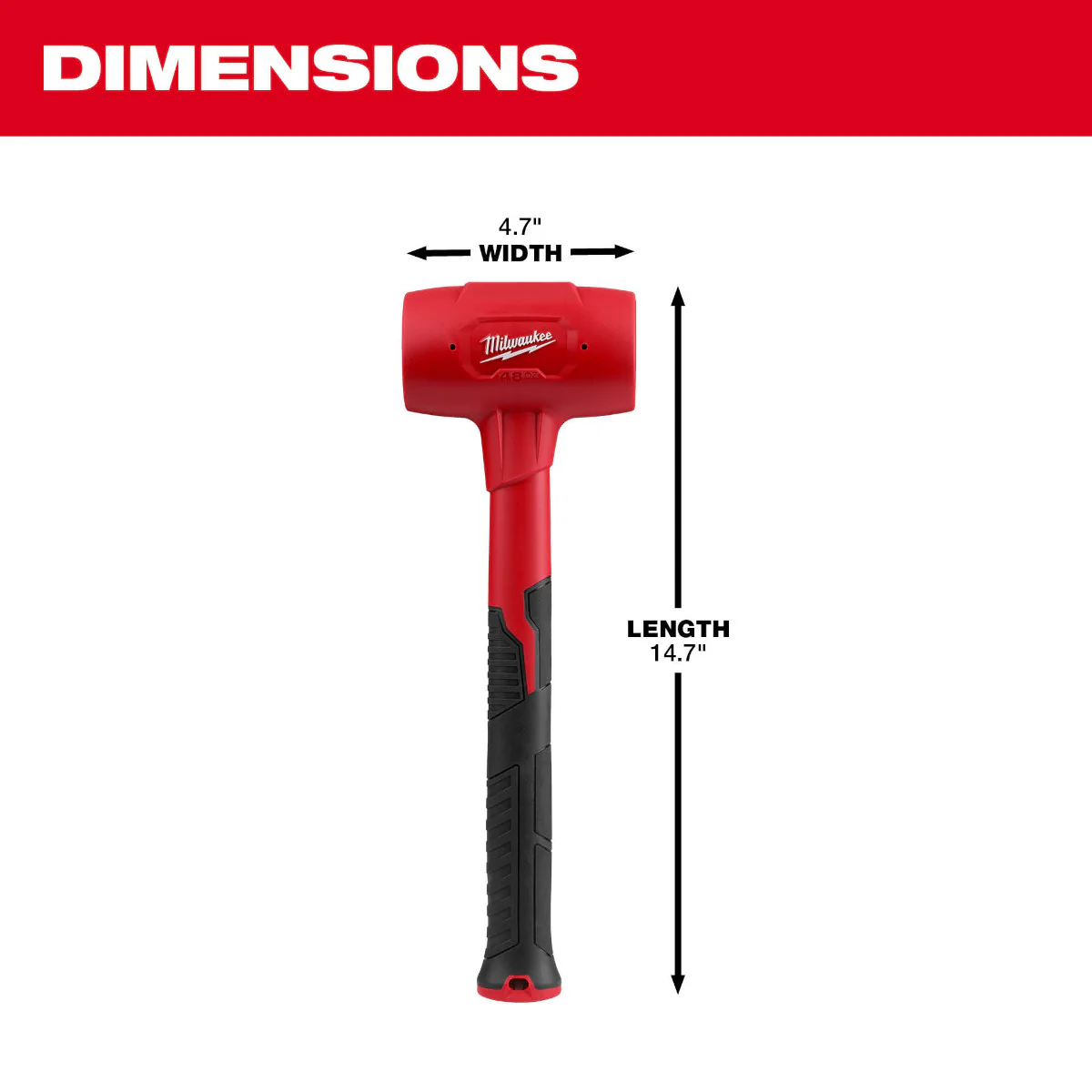 Milwaukee 48 oz. Dead Blow Hammer - Image 5