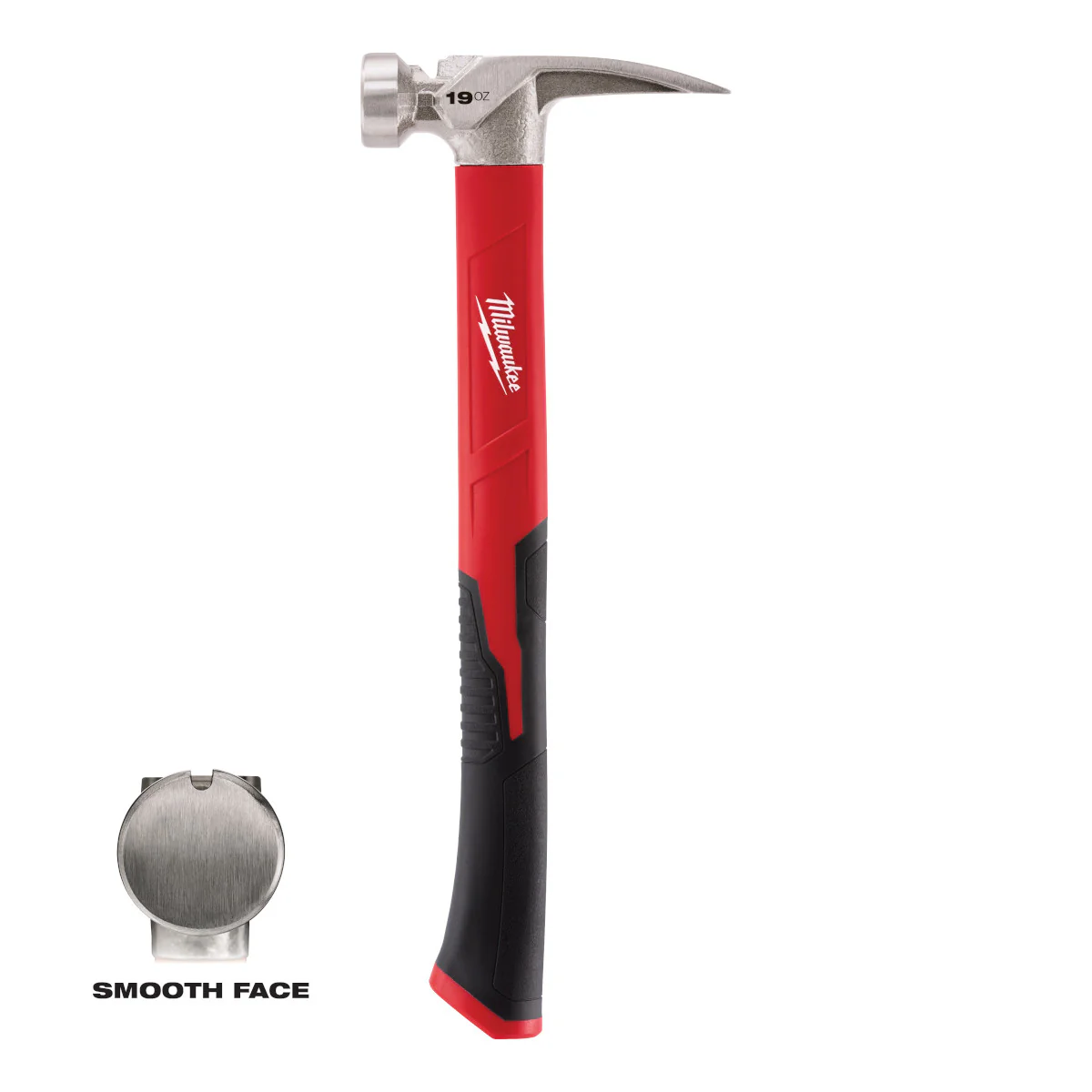 Milwaukee 19 oz. Smooth Face Poly/Fiberglass Handle Hammer - Image 6
