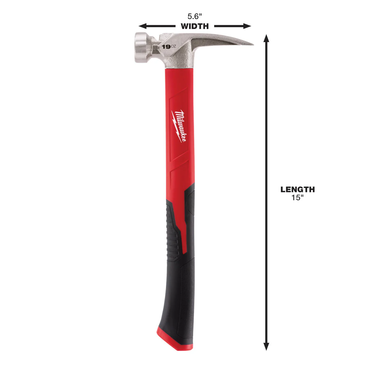 Milwaukee 19 oz. Smooth Face Poly/Fiberglass Handle Hammer - Image 7