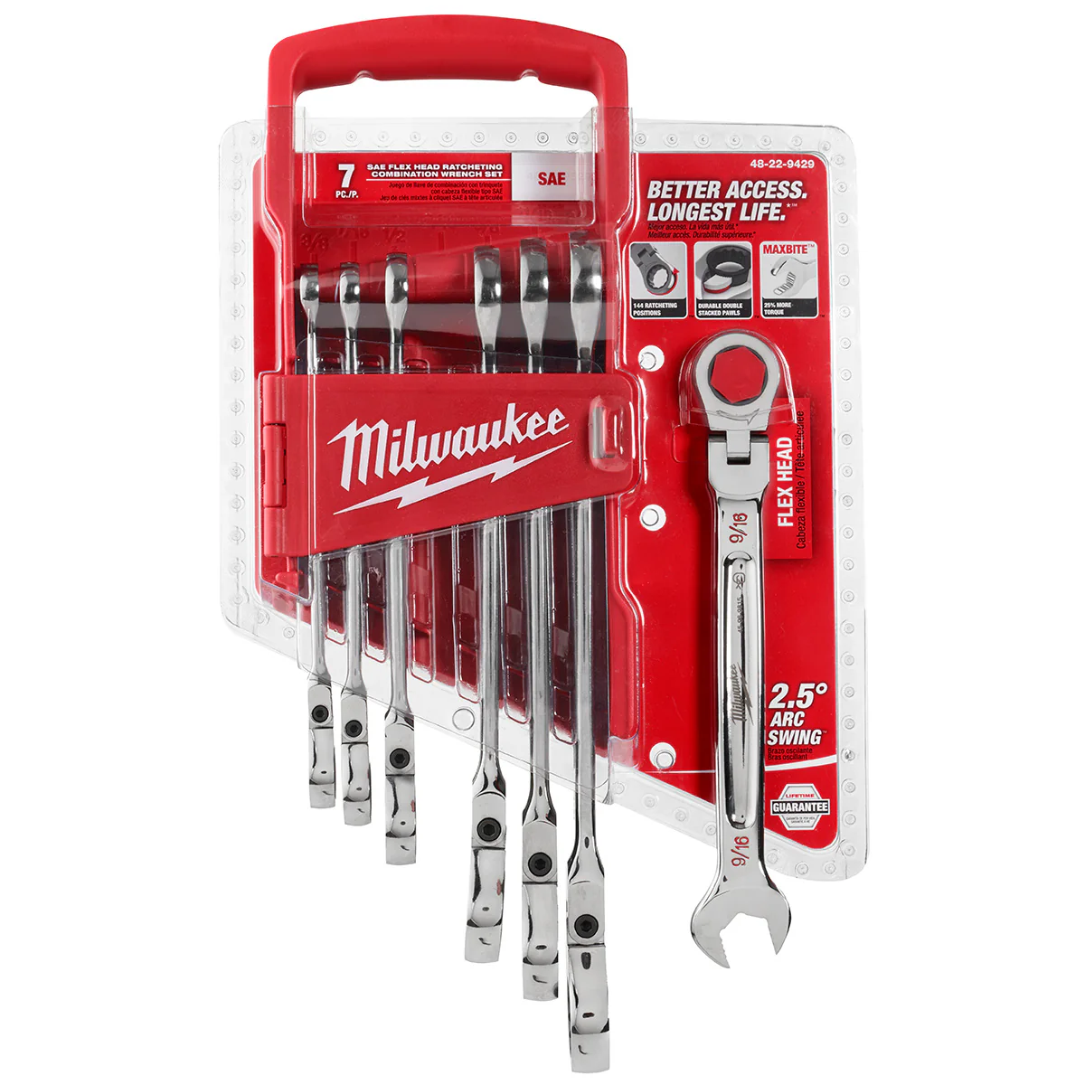 Milwaukee 7 pc. SAE Flex Head Combination Wrenches - Image 3
