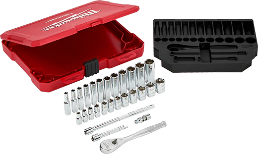 Milwaukee 1/4" Drive 28 pc. Ratchet & Socket Set - Metric - Image 11