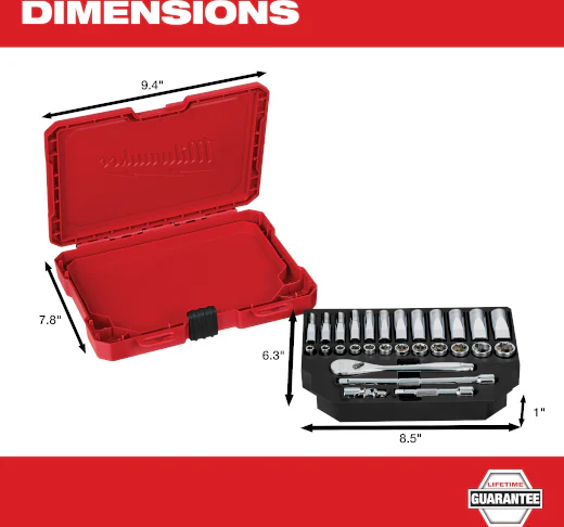 Milwaukee 1/4" Drive 28 pc. Ratchet & Socket Set - Metric - Image 4