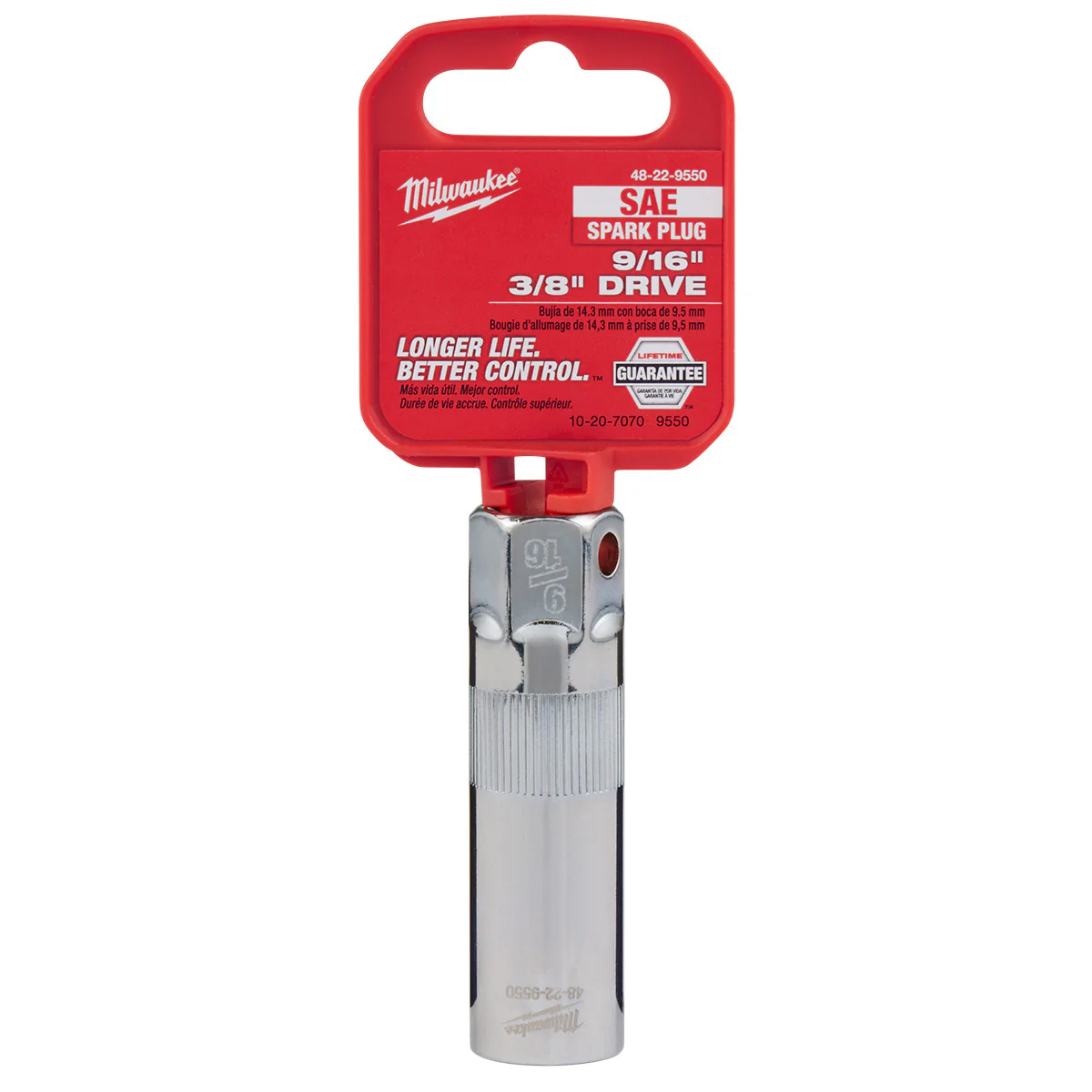 Milwaukee 3/8" Drive 9/16" Spark Plug Socket - Image 2