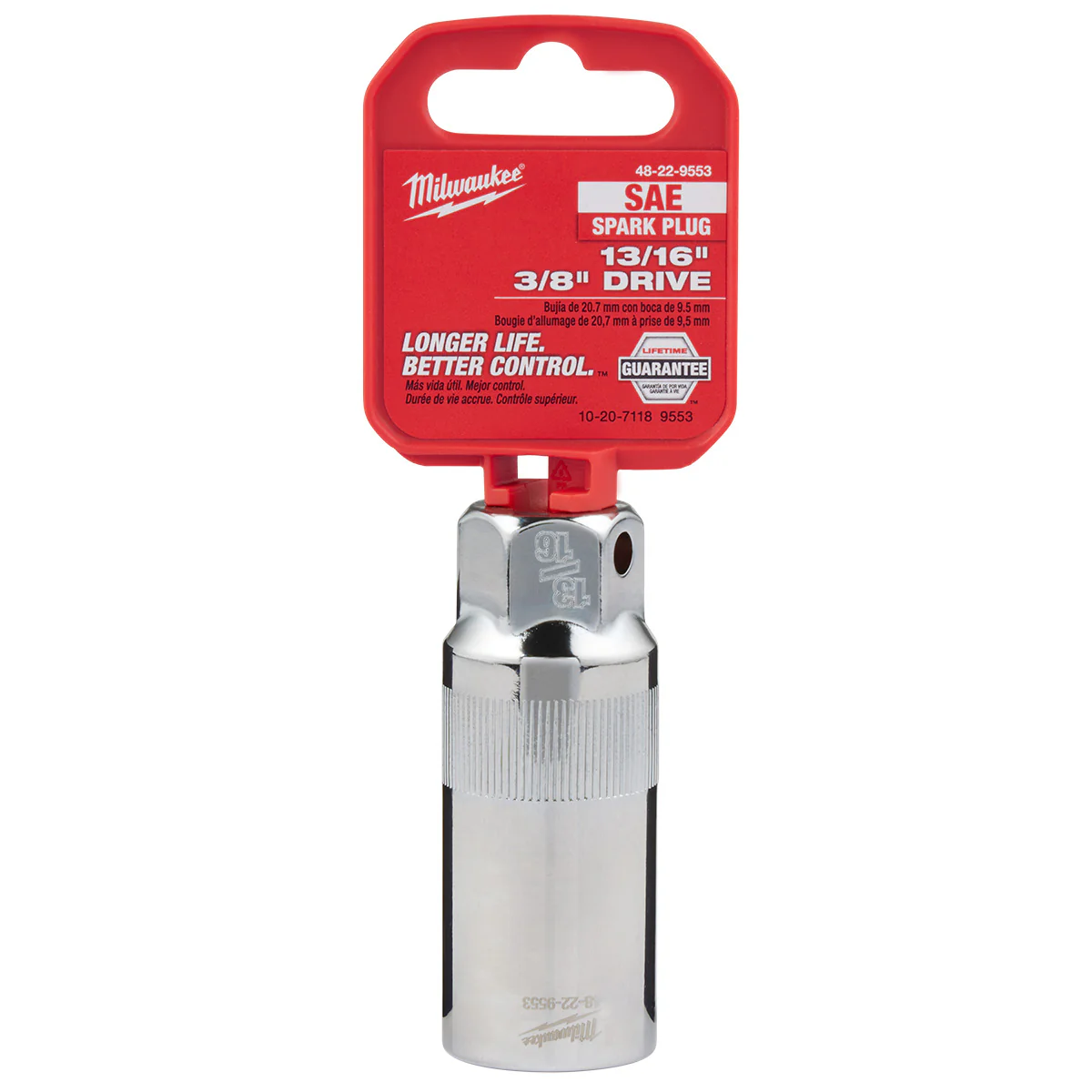 Milwaukee 3/8" Drive 13/16" Spark Plug Socket - Image 4