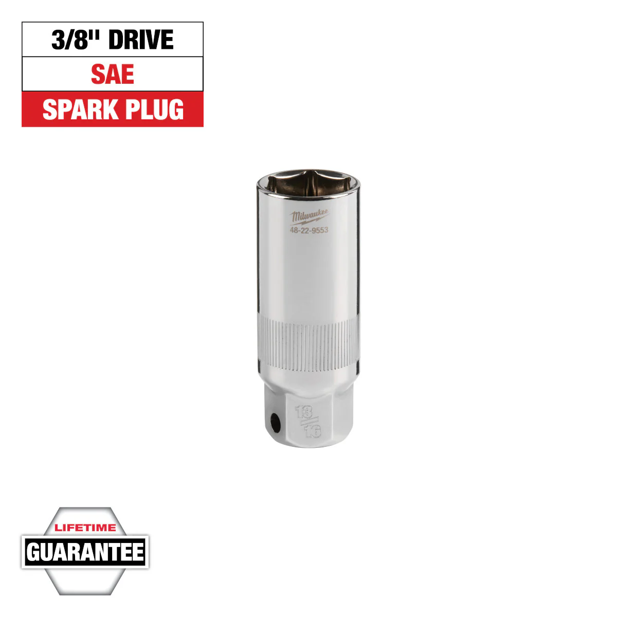 Milwaukee 3/8" Drive 13/16" Spark Plug Socket - Image 5