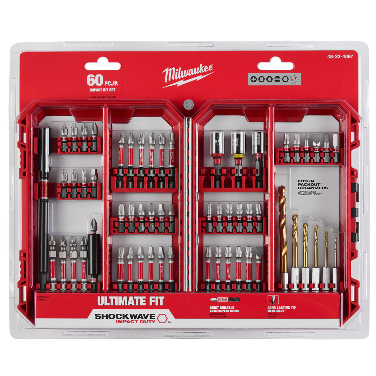 Milwaukee 60 pc. SHOCKWAVE Impact Duty Drill & Drive Set - Image 2