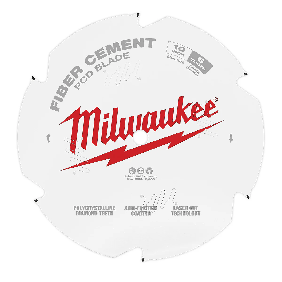 Milwaukee 10" PCD/Fiber Cement Circular Saw Blade