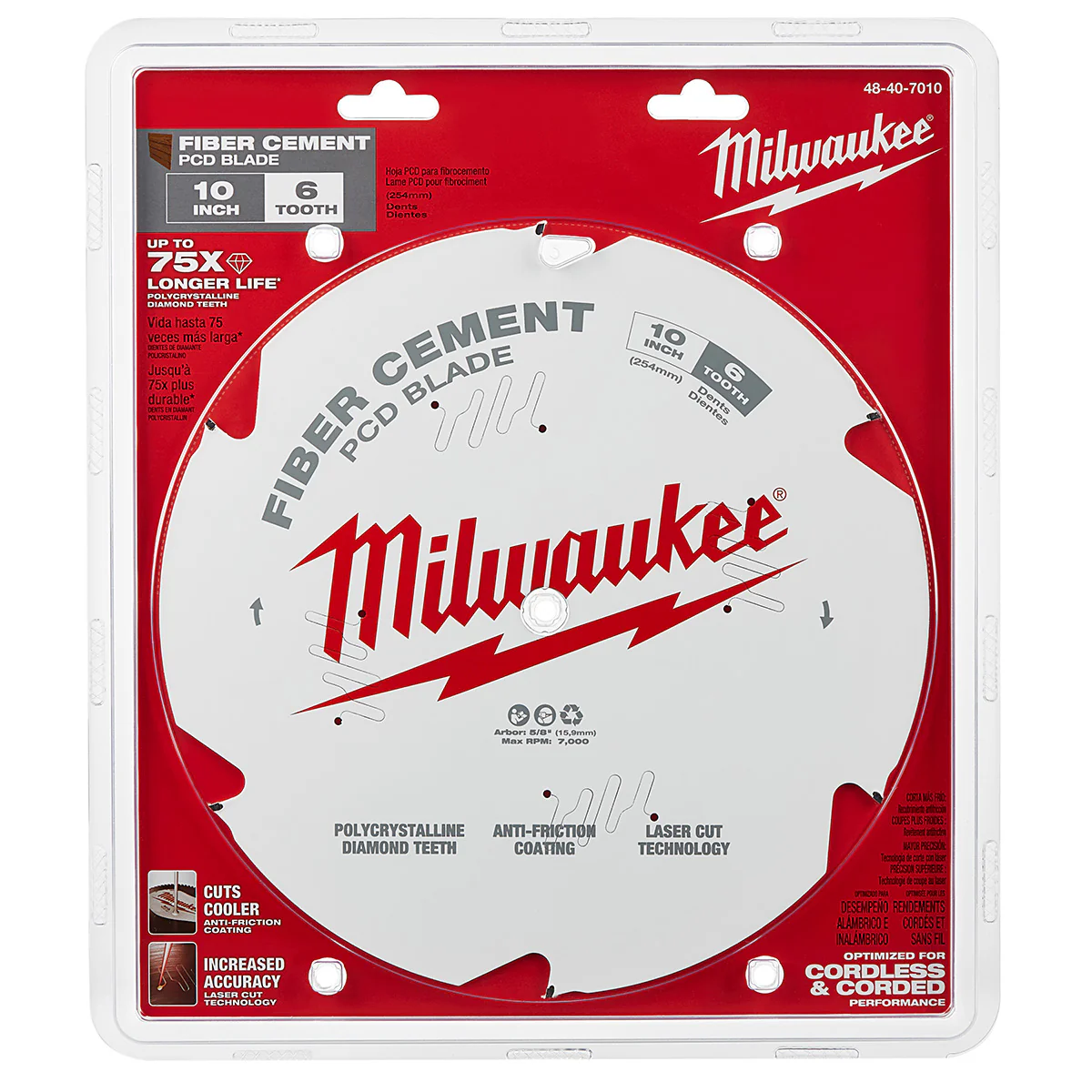 Milwaukee 10" PCD/Fiber Cement Circular Saw Blade - Image 3