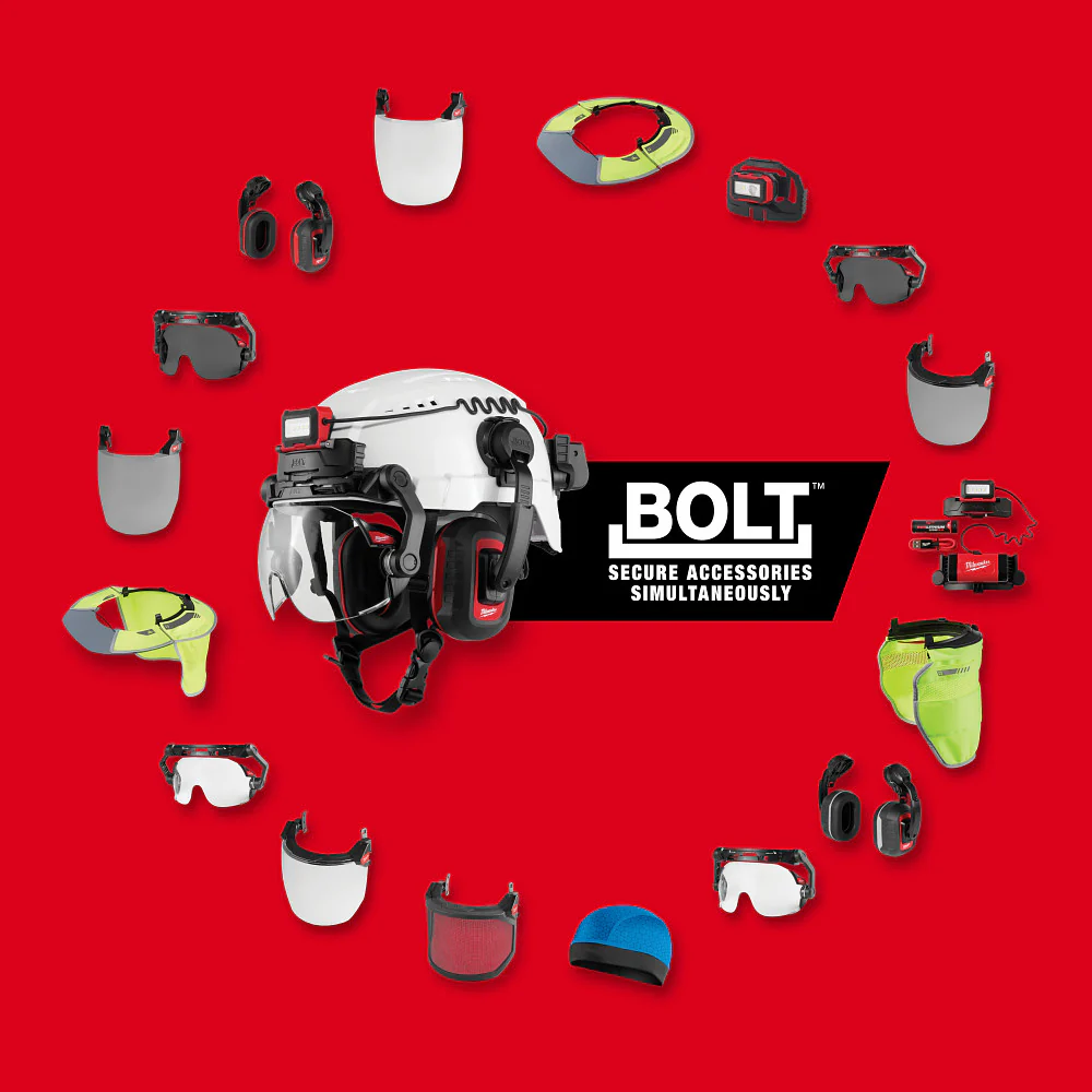 Milwaukee BOLT Task Full Face Shield w/ Clear Uncoated Lens - Image 7