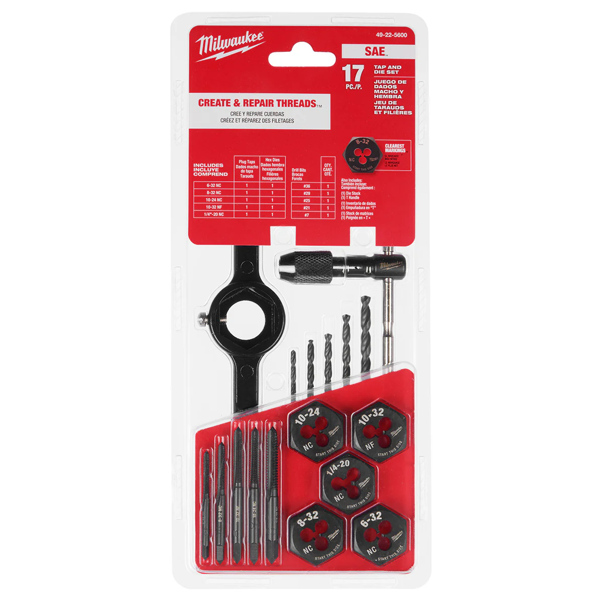 Milwaukee 17 pc. SAE Tap and Die Set - Image 2
