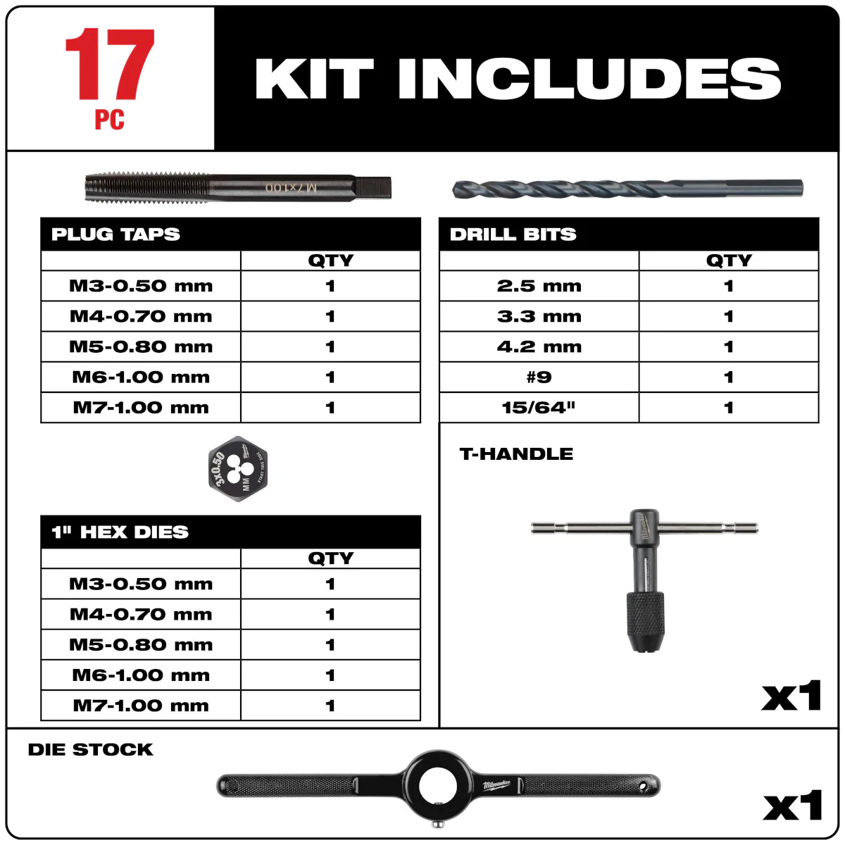 Milwaukee 17 pc. Metric Tap and Die Set - Image 6