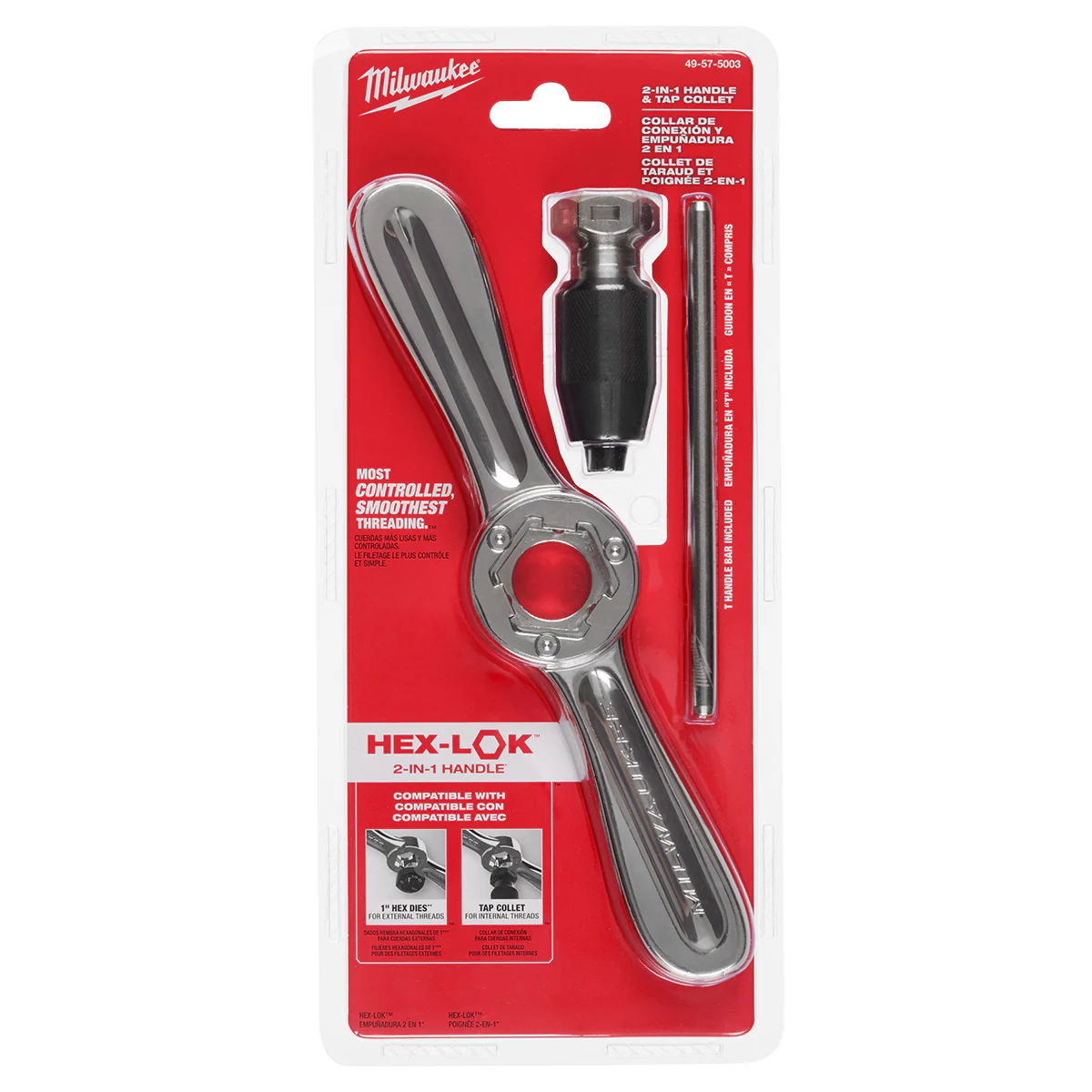 Milwaukee HEX-LOK 2-in-1 Tap and Die Threading Handle & Tap Collet - Image 7