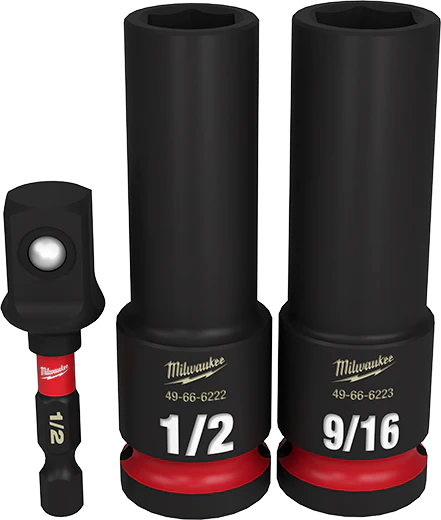 Milwaukee 3 pc. SHOCKWAVE Impact Duty 1/2" Drive SAE Deep 6 Point Socket Set