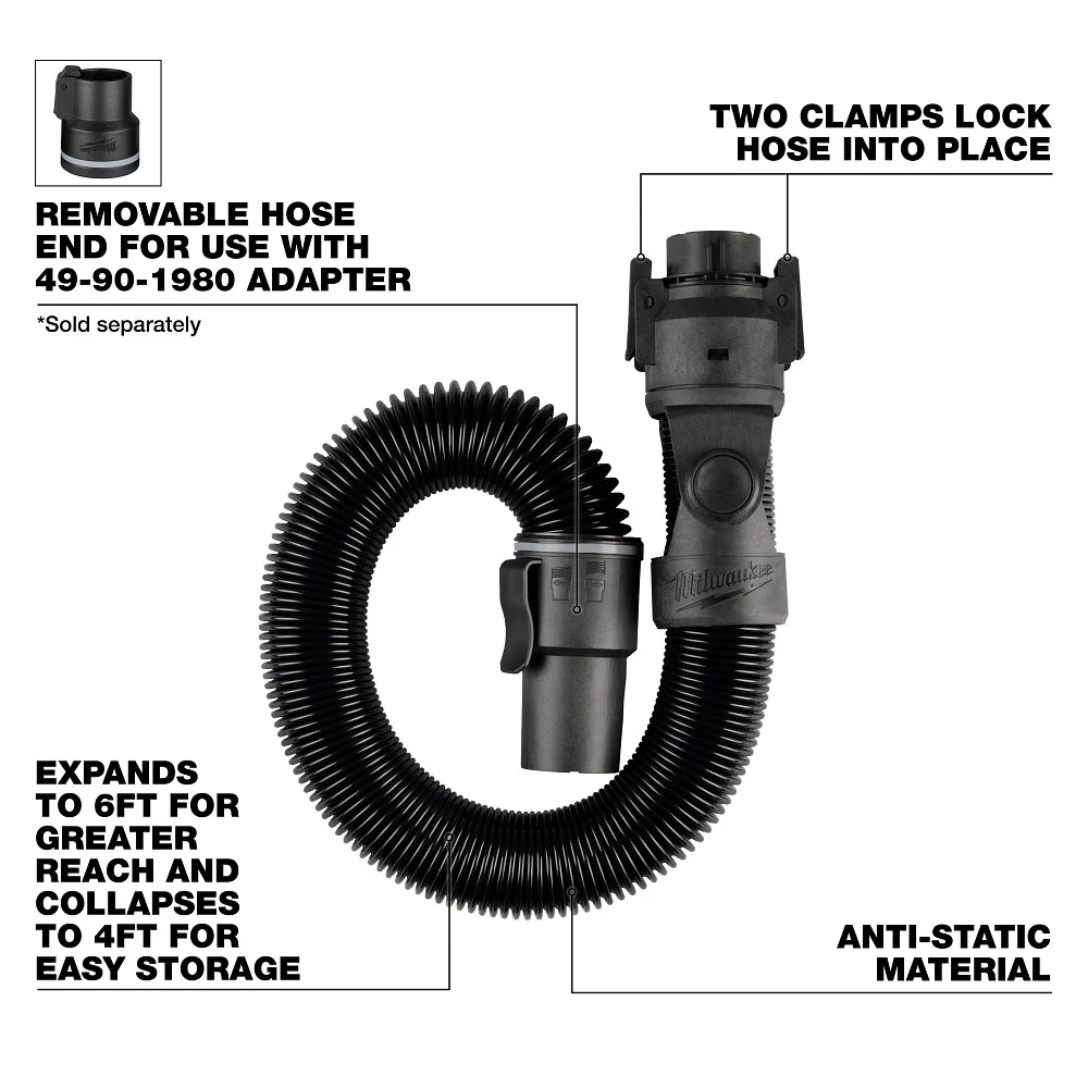 Milwaukee 1-7/8" x 6' Flexible Hose - Image 2