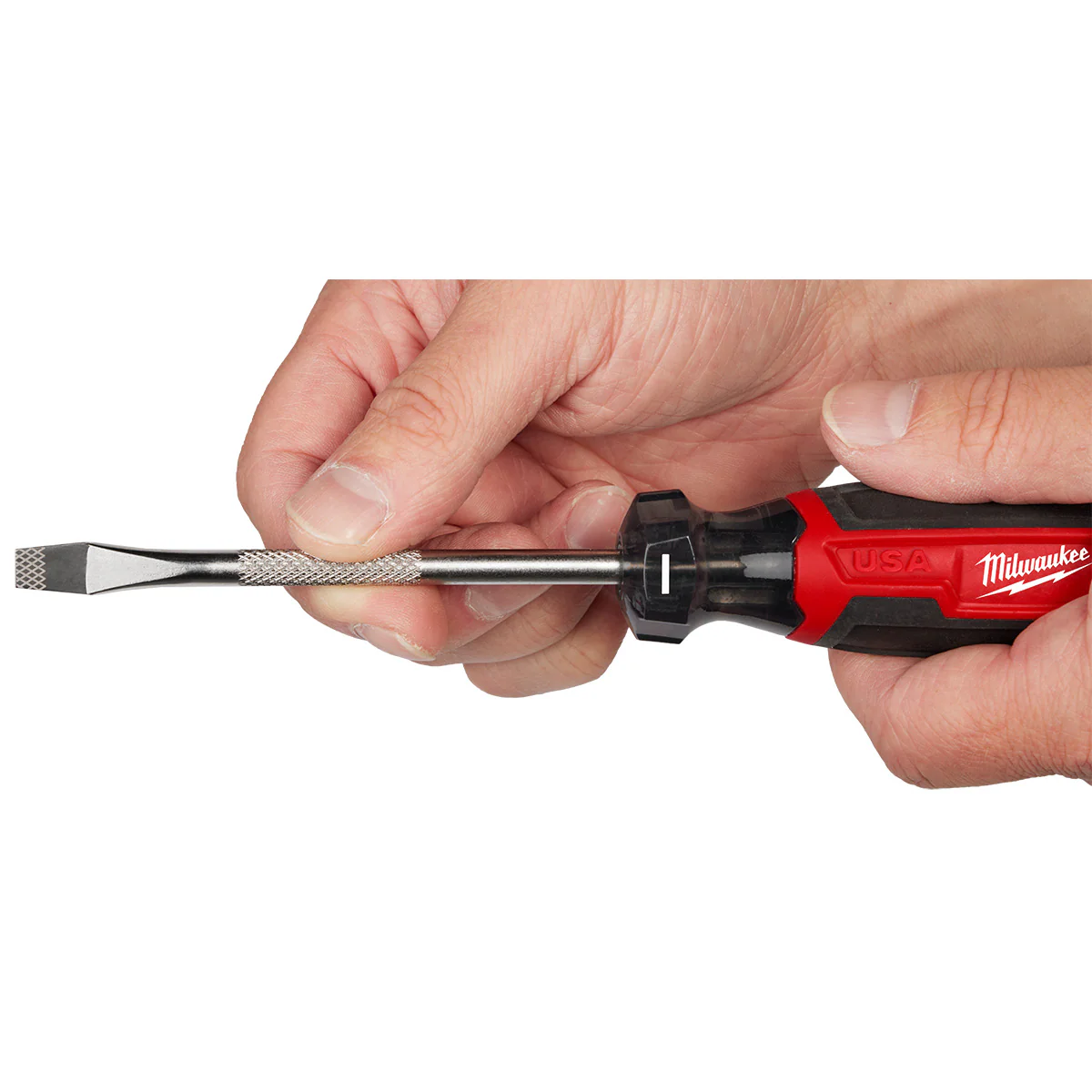 Milwaukee 1/4" Slotted 4" Cushion Grip Screwdriver (USA) - Image 3