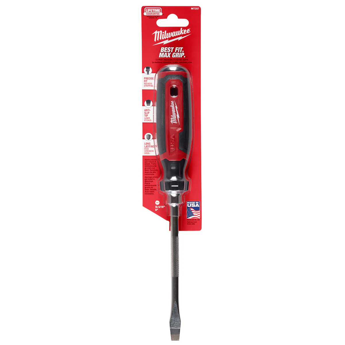 Milwaukee 5/16" Slotted 6" Cushion Grip Screwdriver (USA) - Image 7