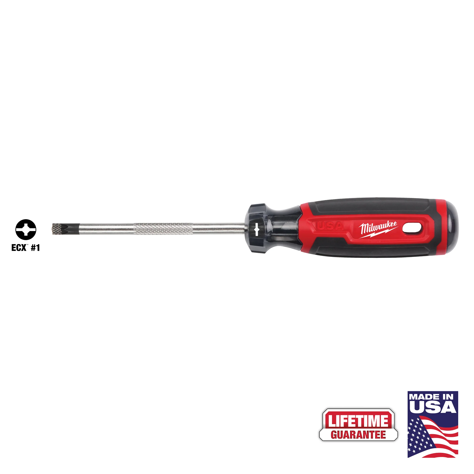 Milwaukee #1 ECX 4" Cushion Grip Screwdriver (USA) - Image 2
