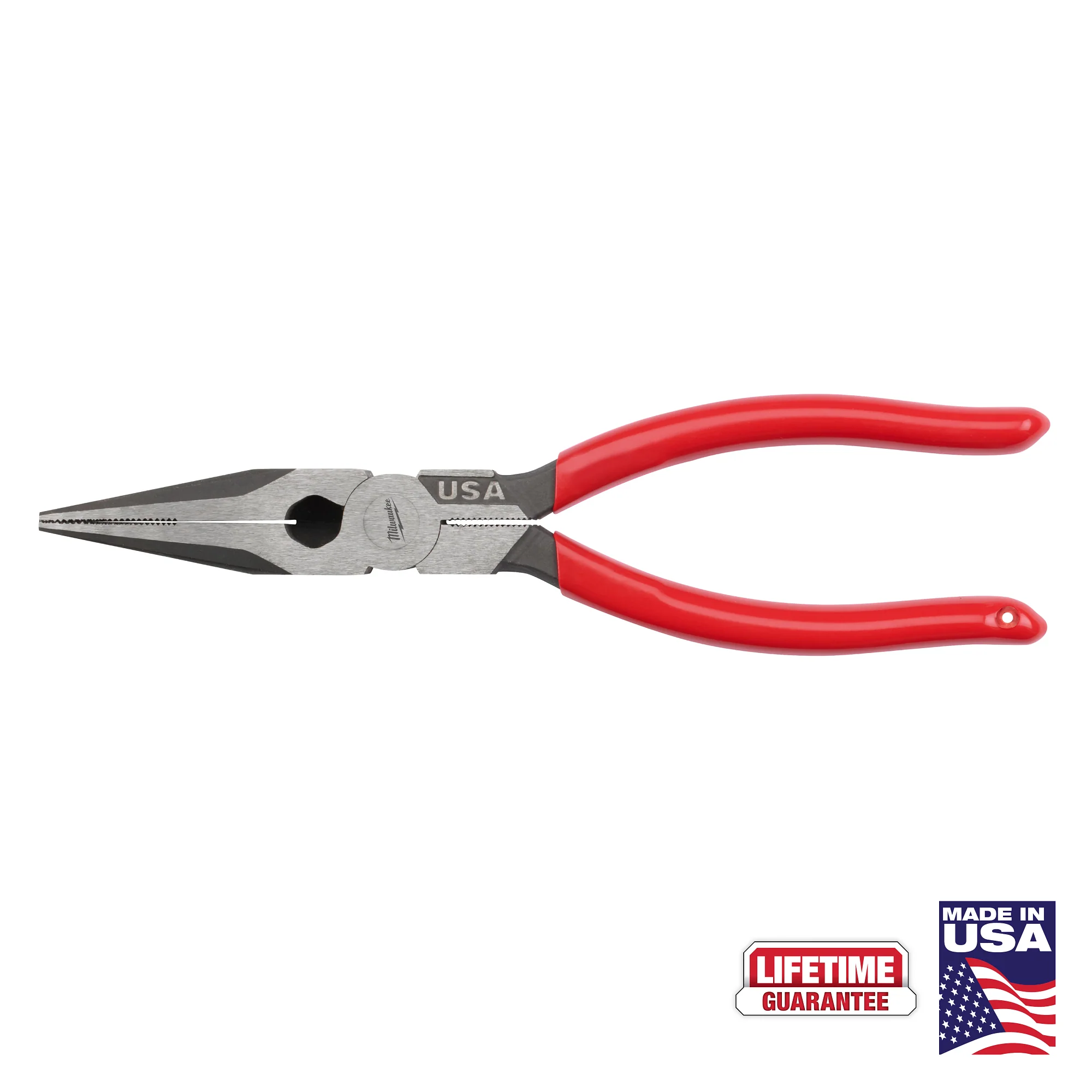 Milwaukee 8" Long Nose Dipped Grip Pliers (USA) - Image 3