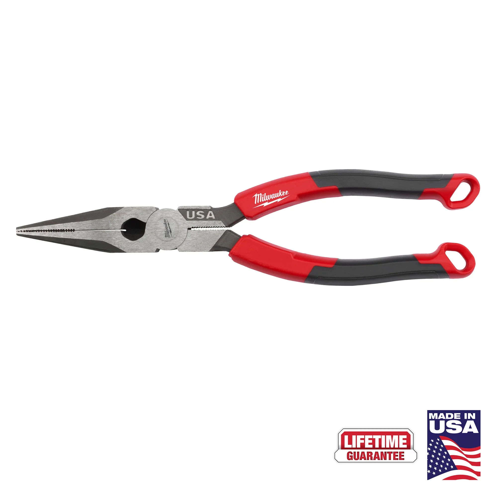 Milwaukee 8" Long Nose Comfort Grip Pliers (USA) - Image 3
