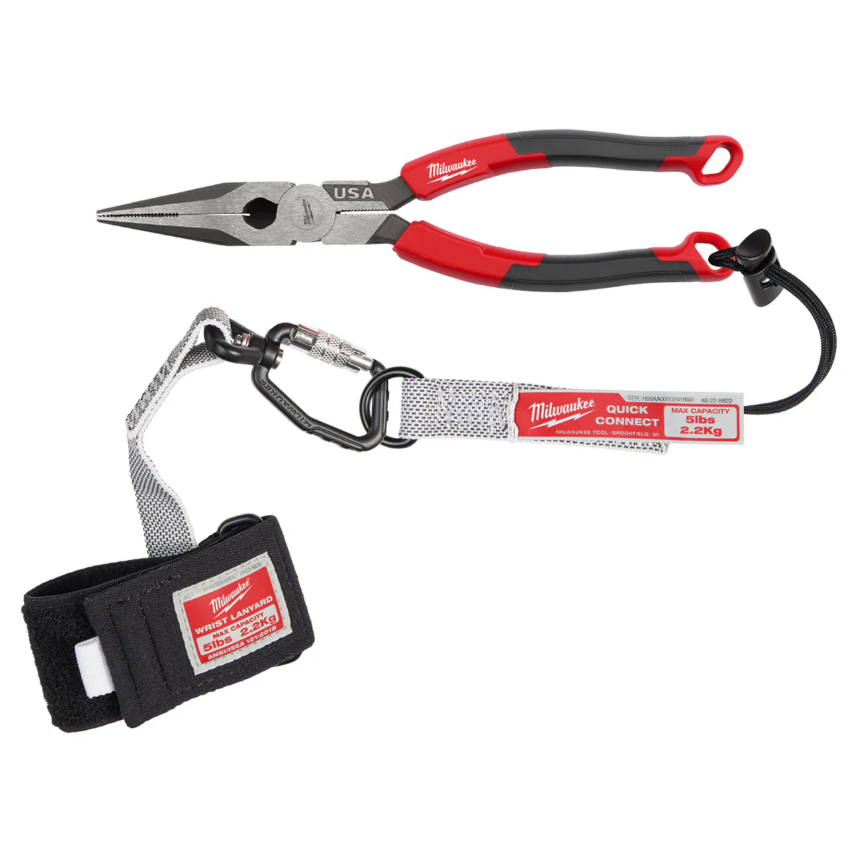 Milwaukee 8" Long Nose Comfort Grip Pliers (USA) - Image 8