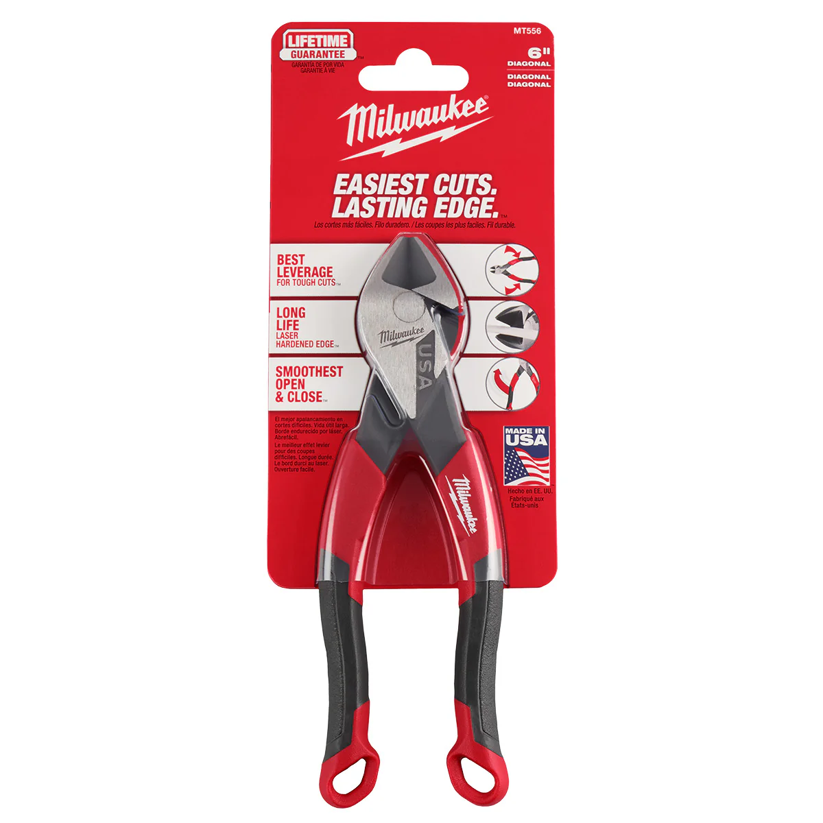 Milwaukee 6" Diagonal Comfort Grip Cutting Pliers (USA) - Image 7