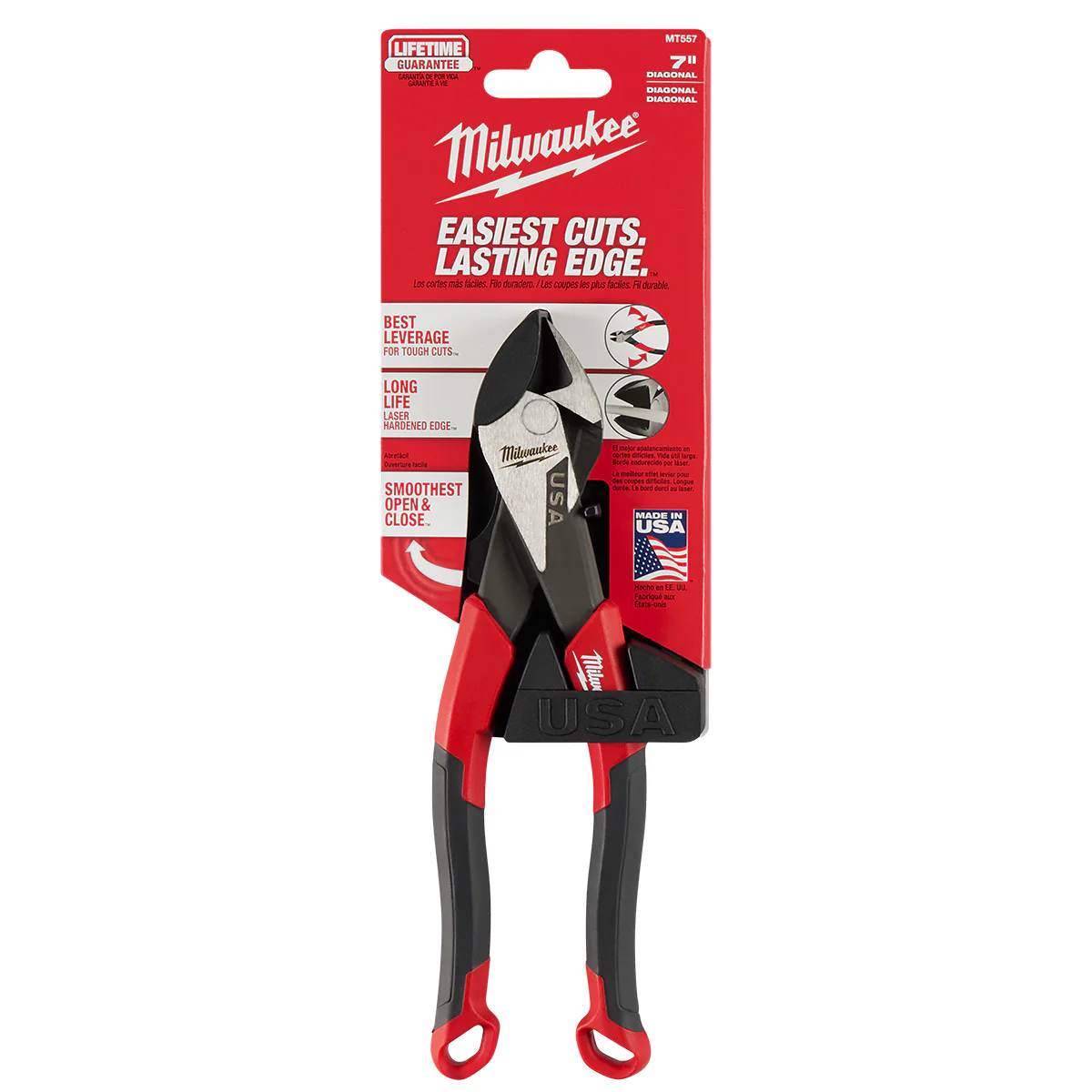 Milwaukee 7" Diagonal Comfort Grip Cutting Pliers (USA) - Image 6