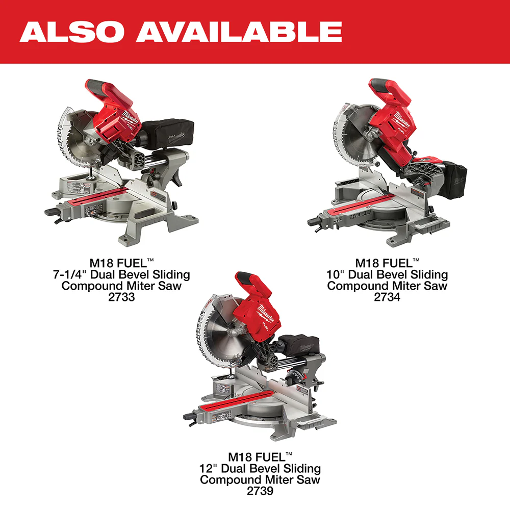 Milwaukee 10" M18 FUEL Cordless Dual Bevel Sliding Compound Miter Saw - Tool Only - Image 12