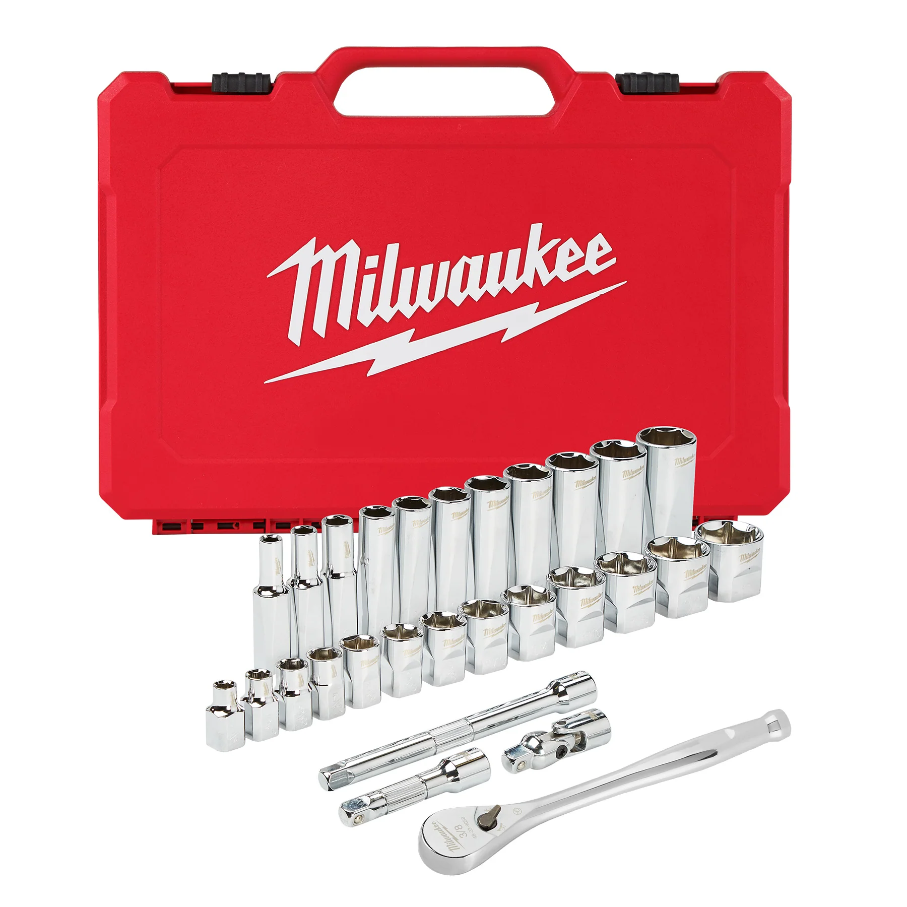 Milwaukee 28 pc. 3/8" Drive Ratchet & Socket Set - SAE