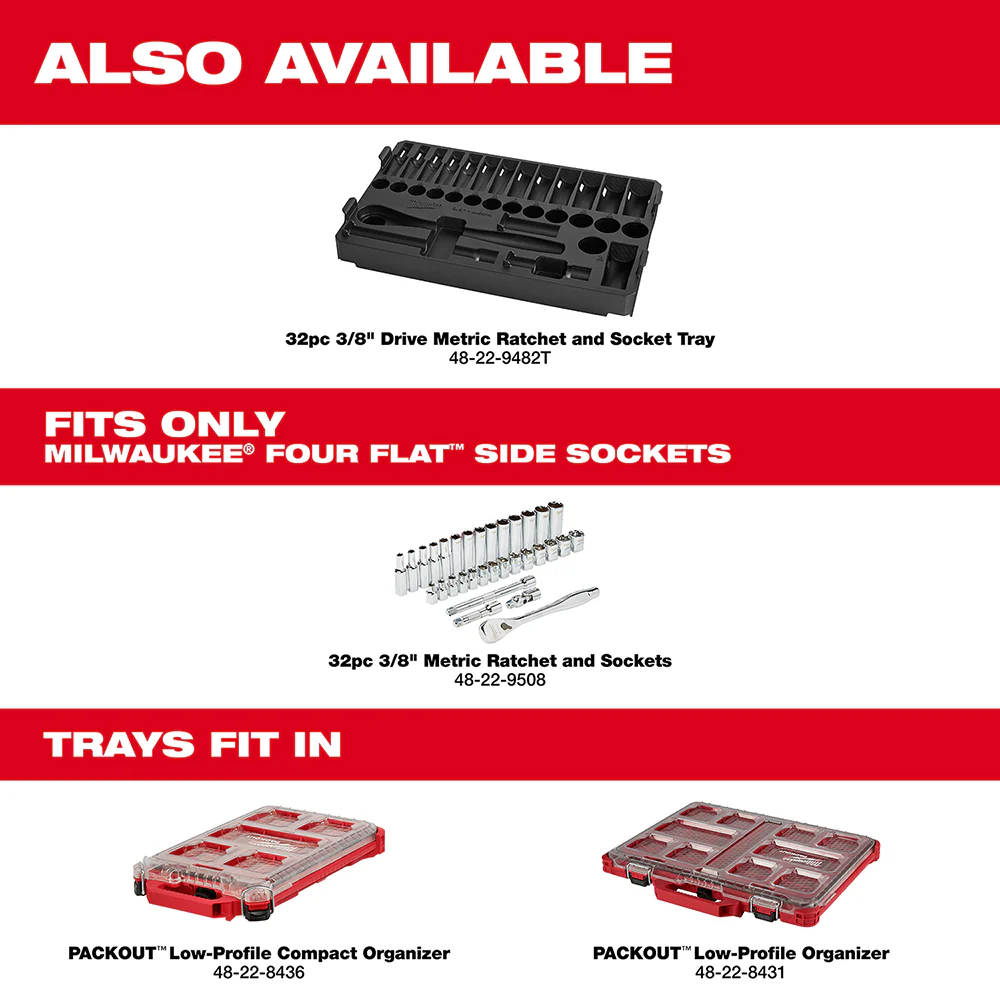 Milwaukee 32 pc. 3/8" Drive Ratchet & Socket Set - Metric - Image 13